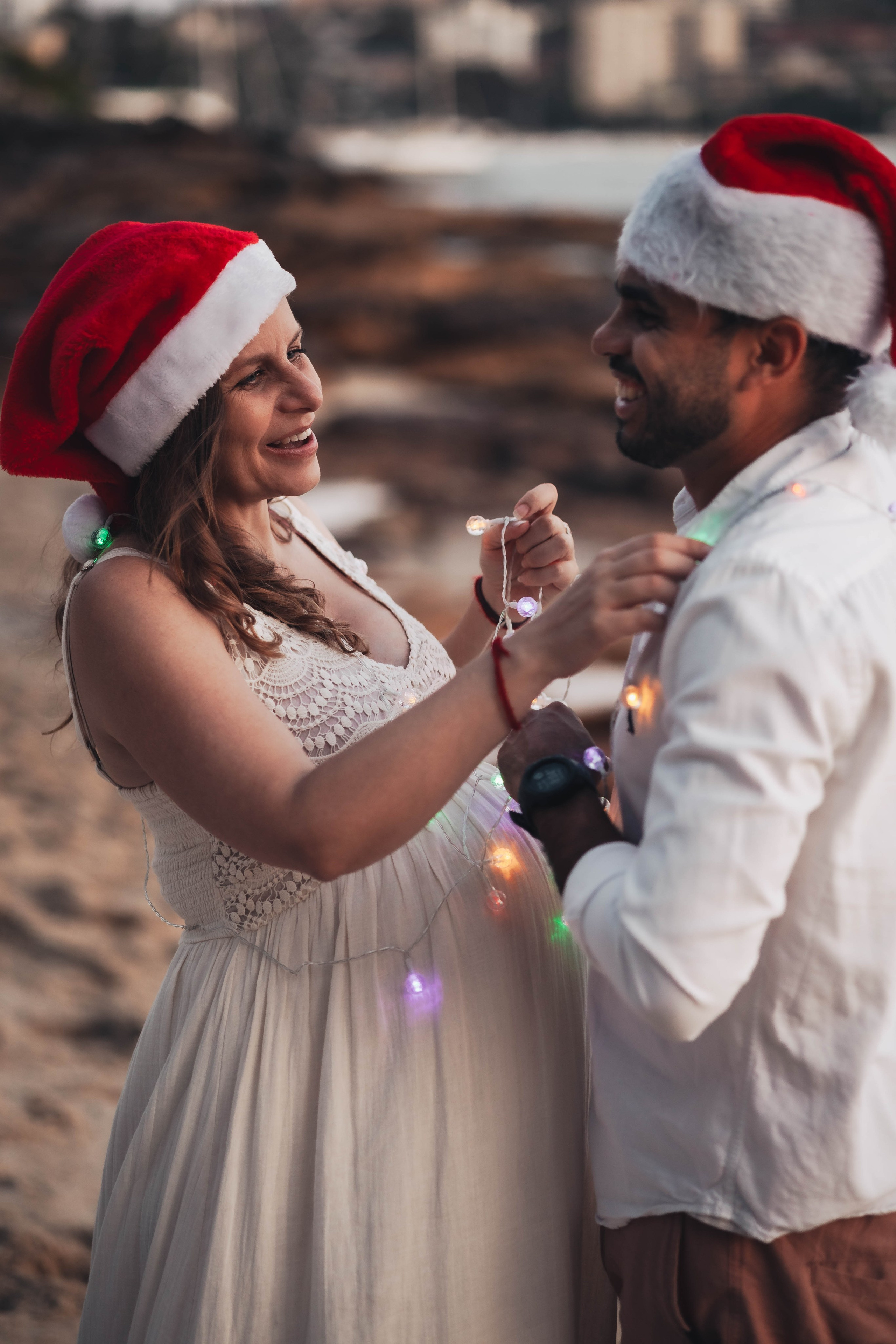 Heather + Tulio + Pregnant + Christmas. True Story Photography