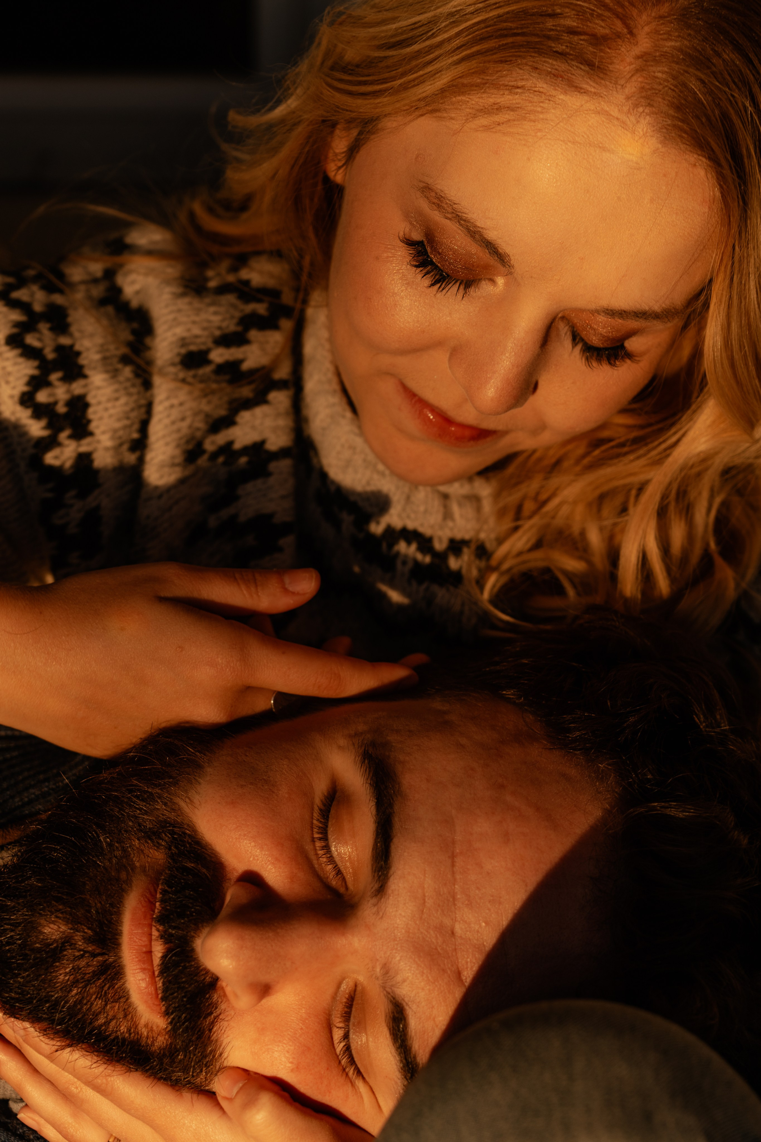 Connecticut Couple Photography — Intimate Home Session. Daria Deschain Cinematic Photography in Connecticut