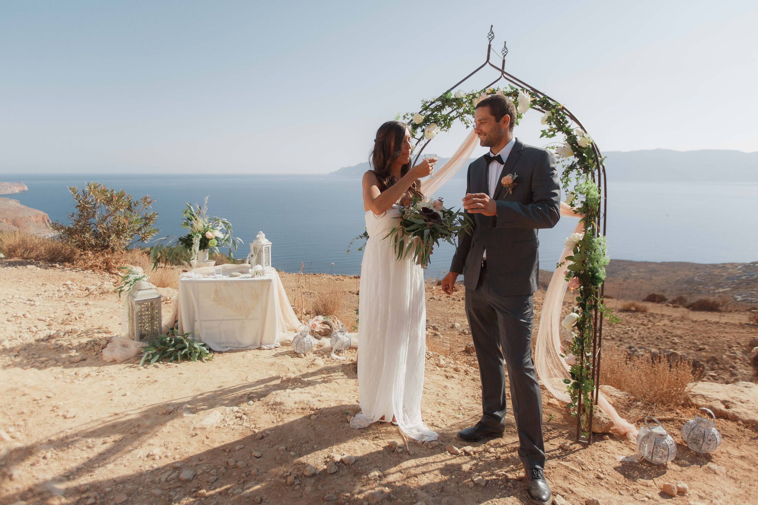 Marino & Steffi, Crete. Denny Savon — Photographer in Santorini | Weddings, Love Stories & Flying Dress