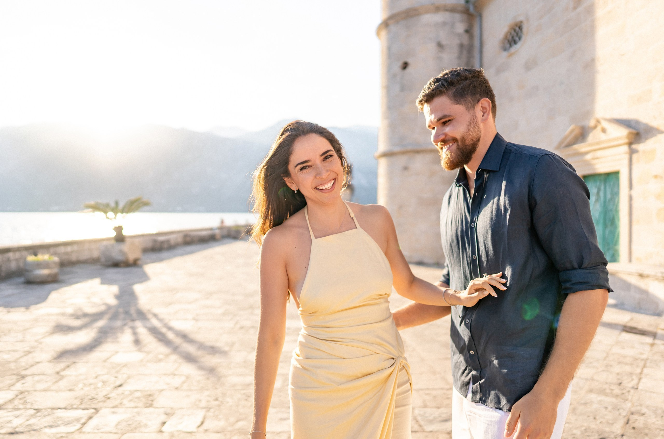 Perast Engagement Photoshoot. Bryllupsfotograf og videograf i Montenegro | Maria & Vasilii