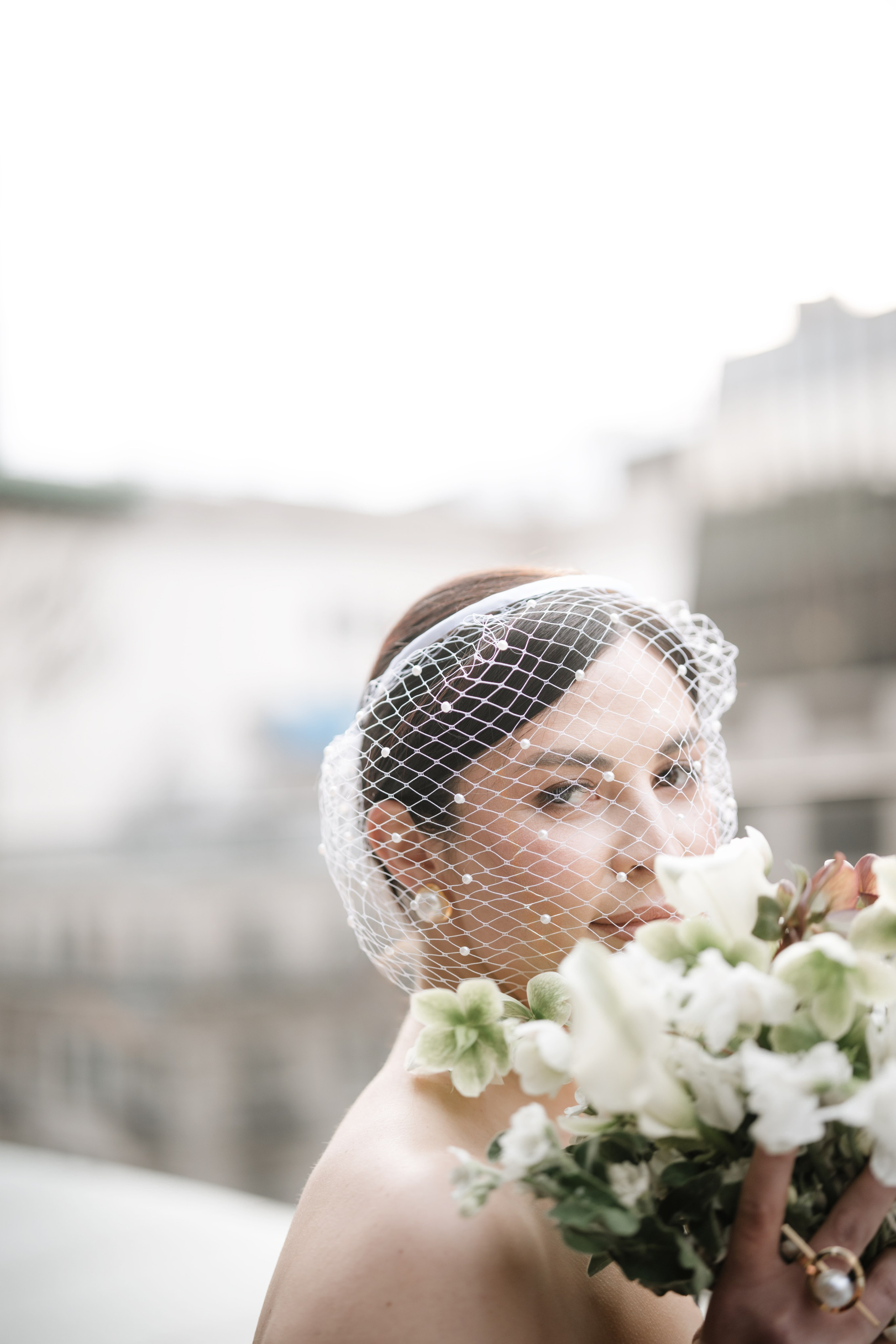 Lily as a bride. Portrait and wedding photographer in New York