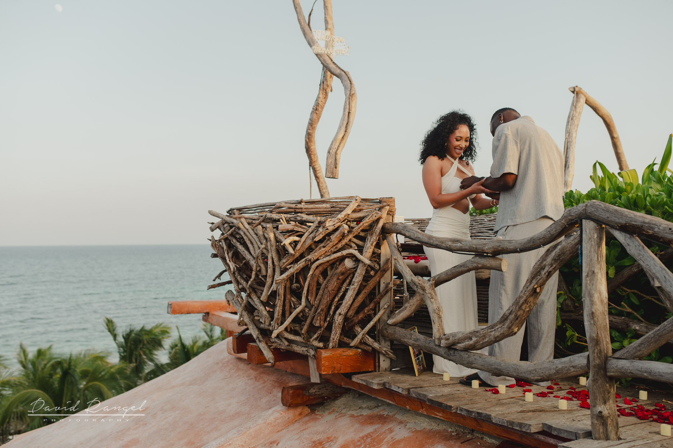 Akon and Tylor engagement session at the Hotel Karan Tulum. Destination wedding photographer based in Cancun and Riviera Maya with service worldwide