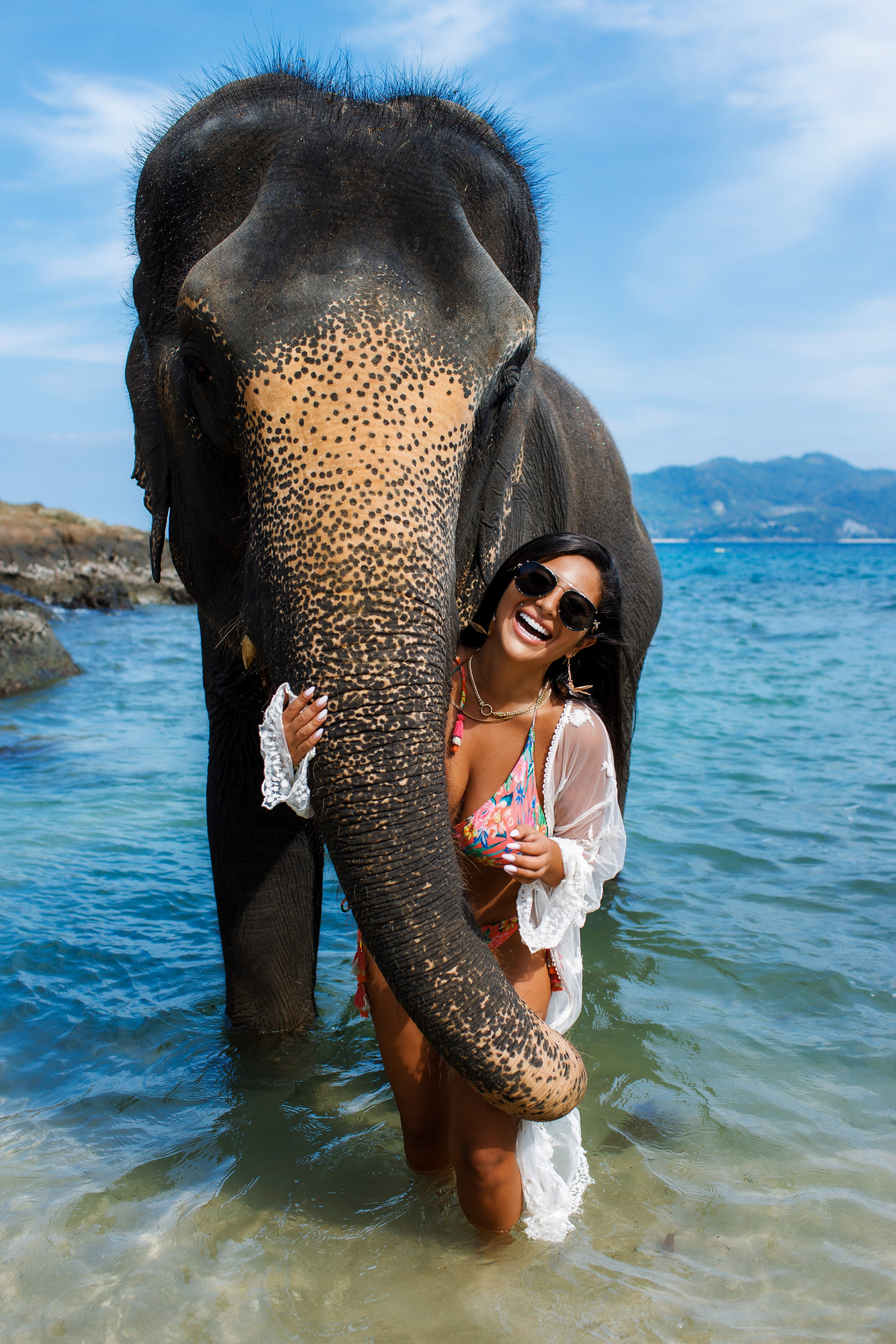 Photo with elephant. Photographer in Phuket. Photographer Thailand