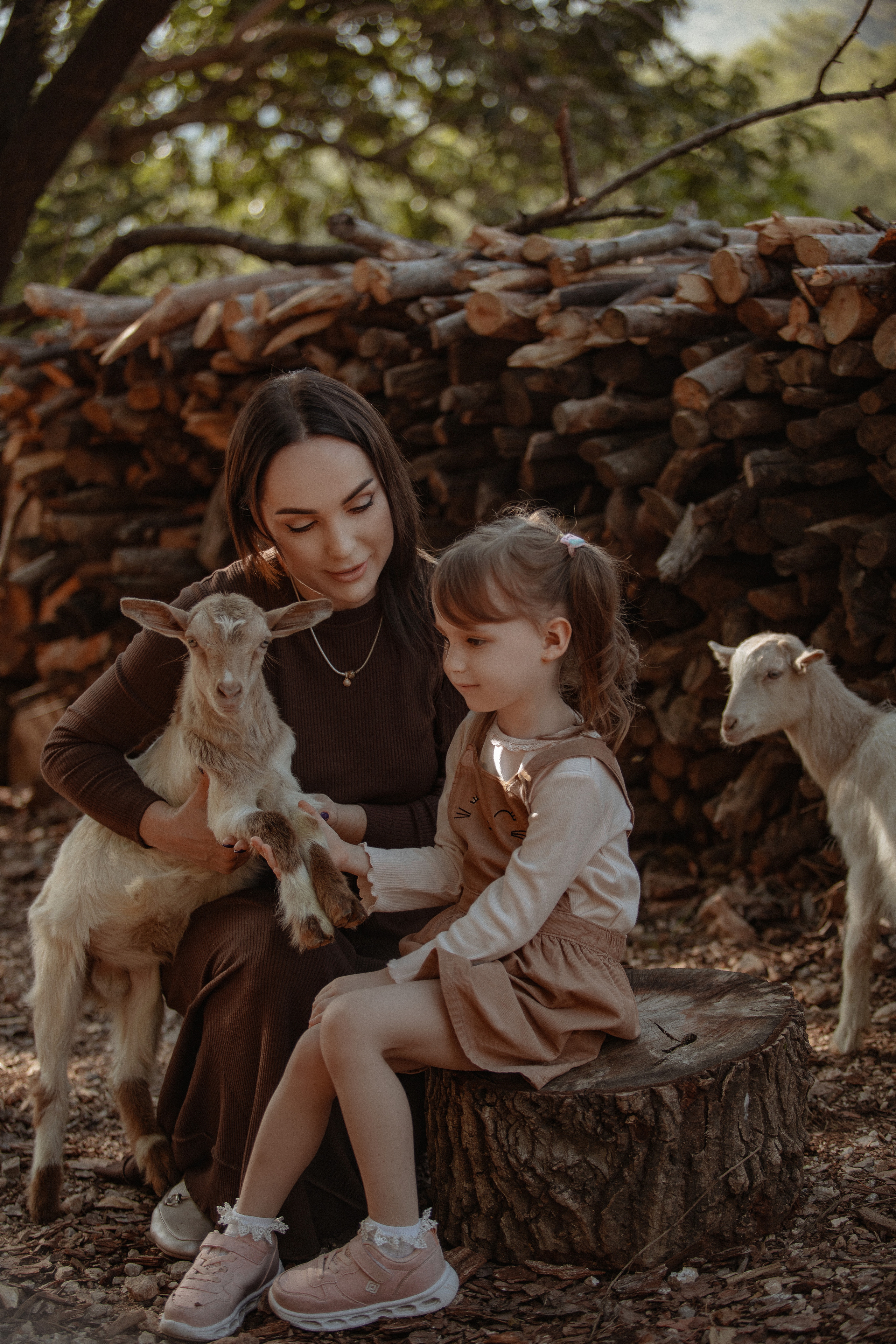 Семейная фотосессия с козлятами. Фотограф в Турции | Алания, Сиде, Белек, Анталия, Кемер)