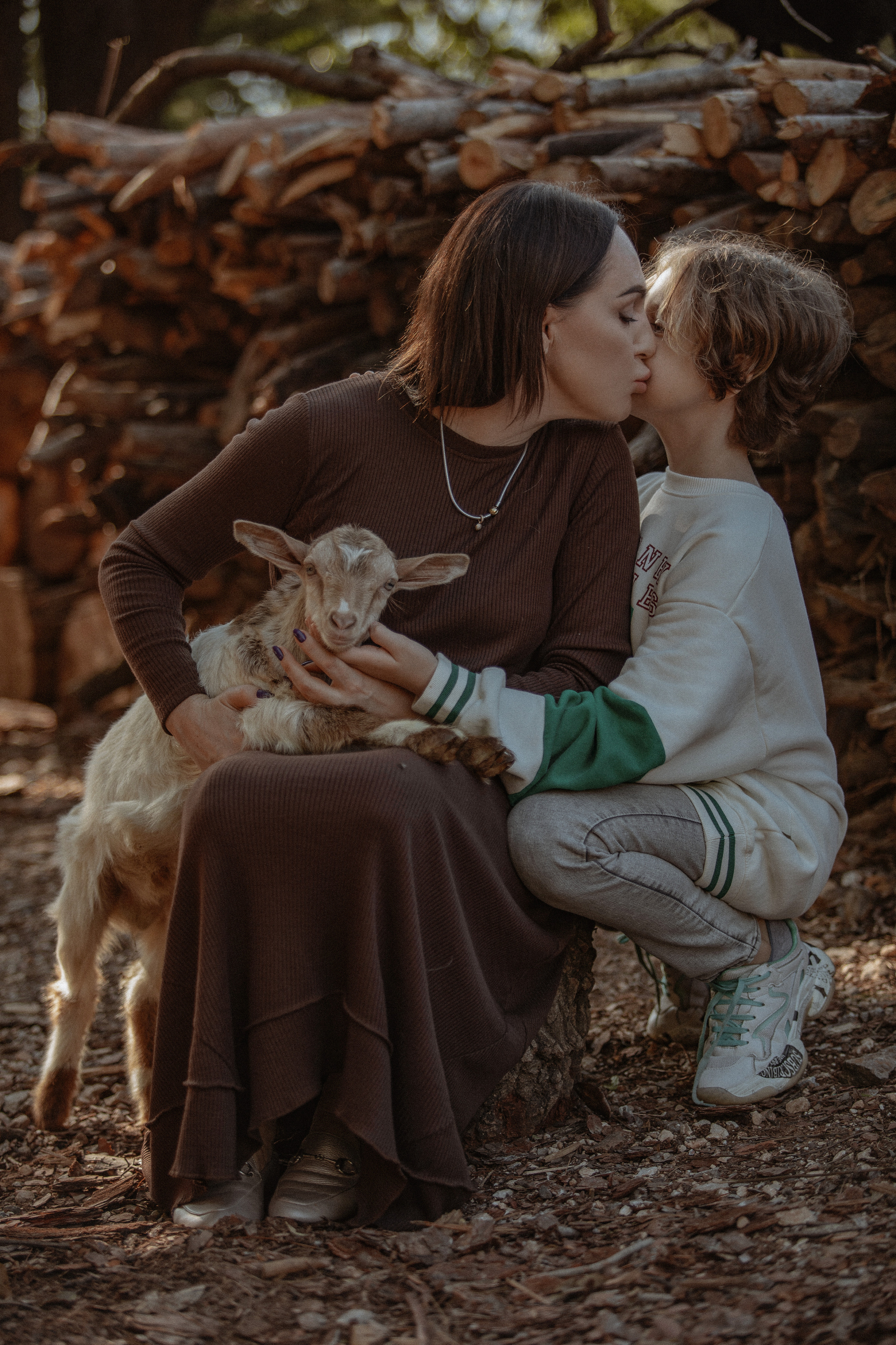 Семейная фотосессия с козлятами. Фотограф в Турции | Алания, Сиде, Белек, Анталия, Кемер)