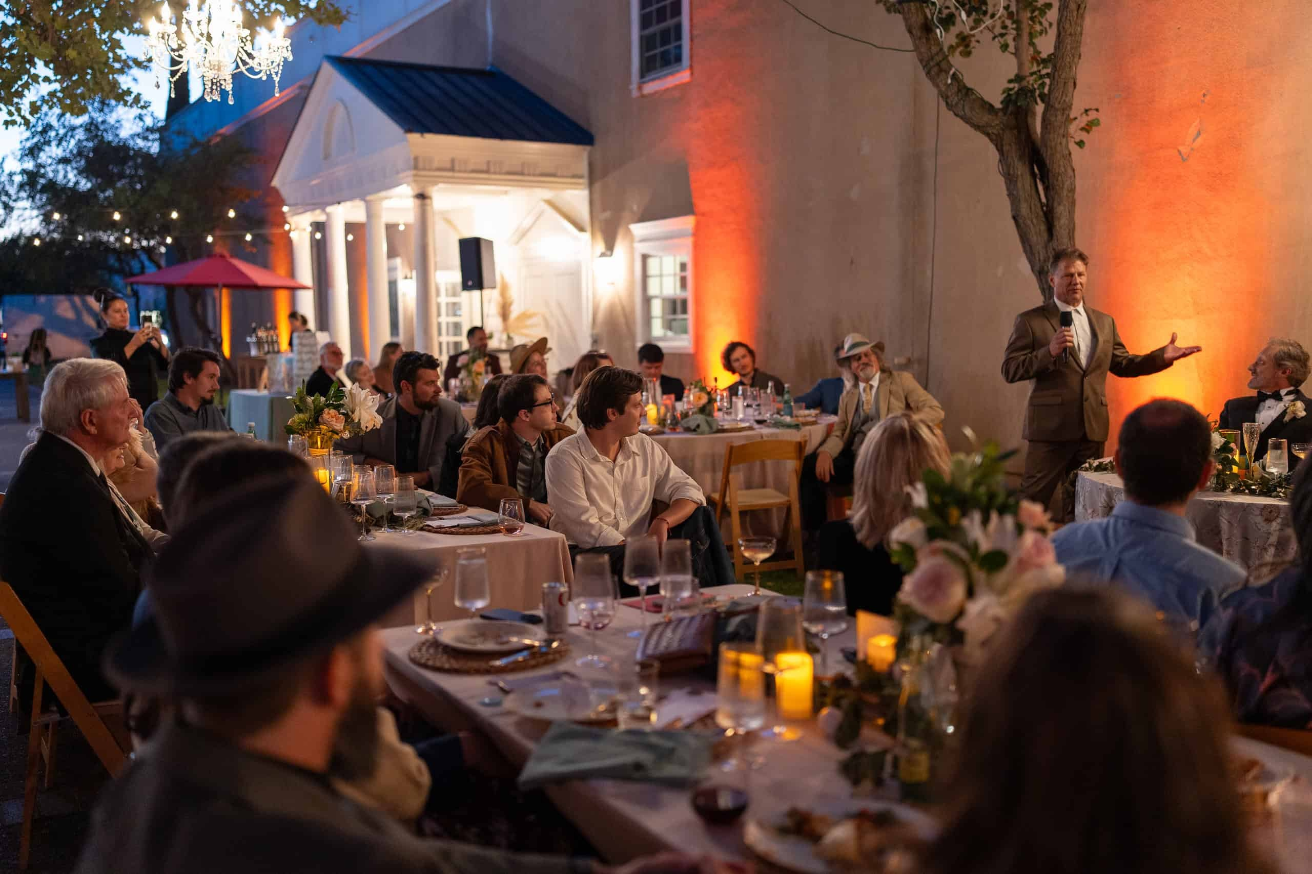 Elegant wedding reception in Napa Valley wine country  