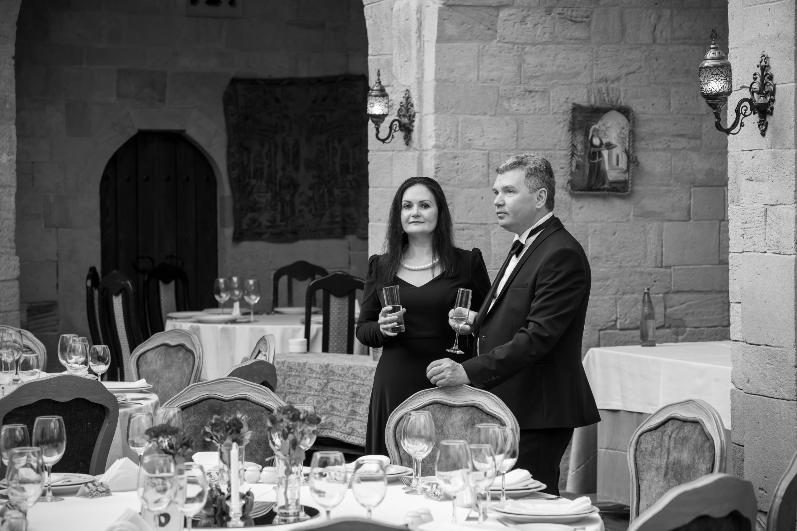 Gala-Dinner with the French Countess, the main etiquette expert Marie de Tilly. Baku Photographer