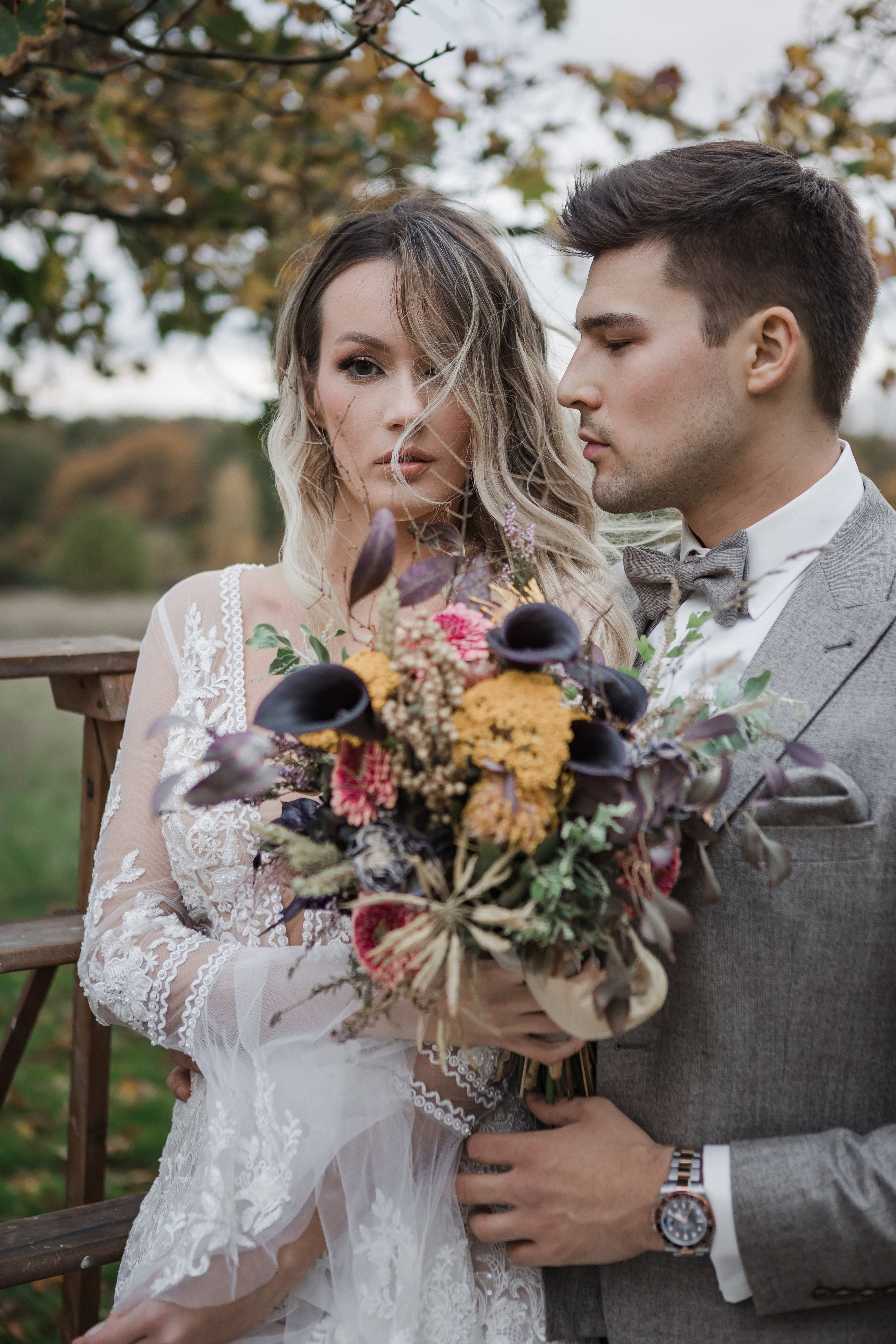 Осенняя свадьба на природе. Фотограф из Ганновера Анна Хорст