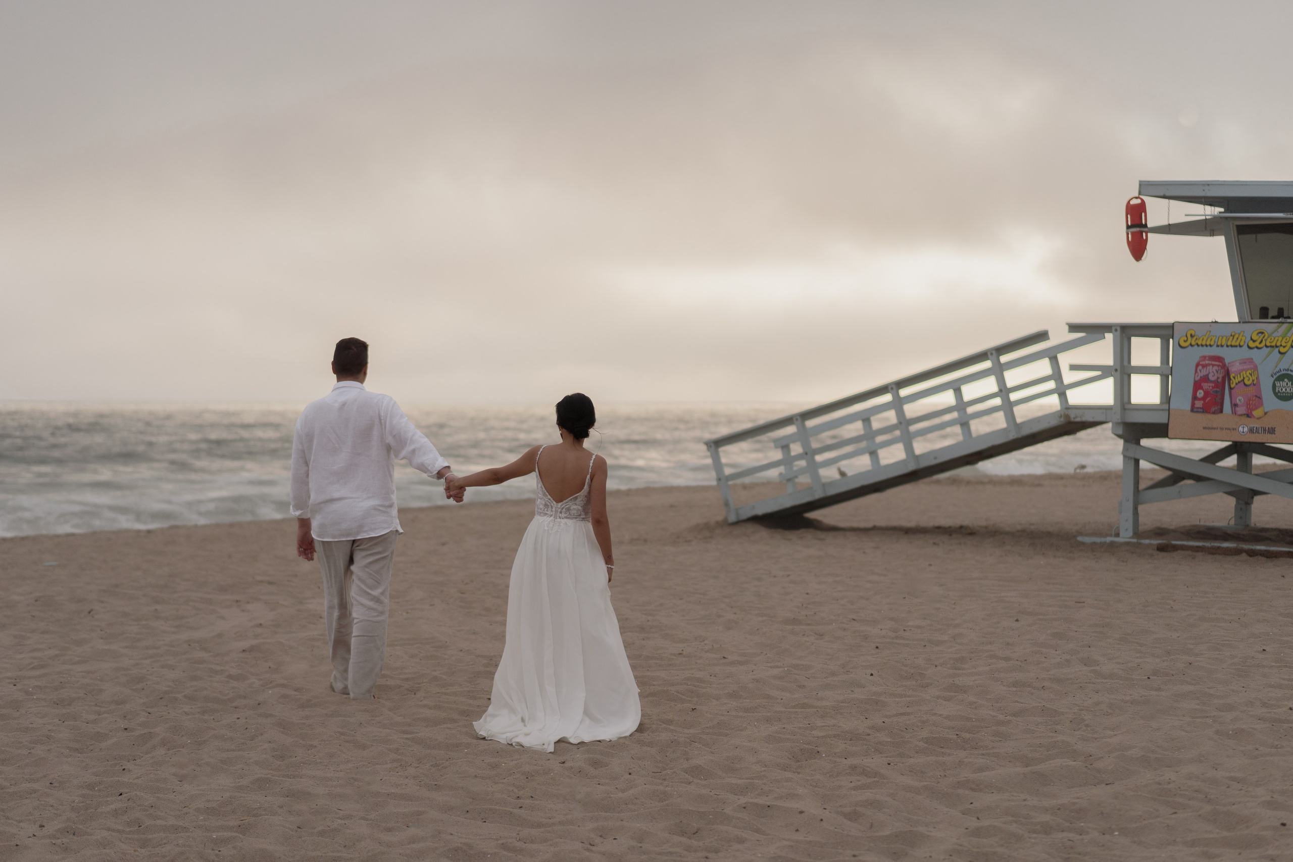 Santa Monica pier wedding