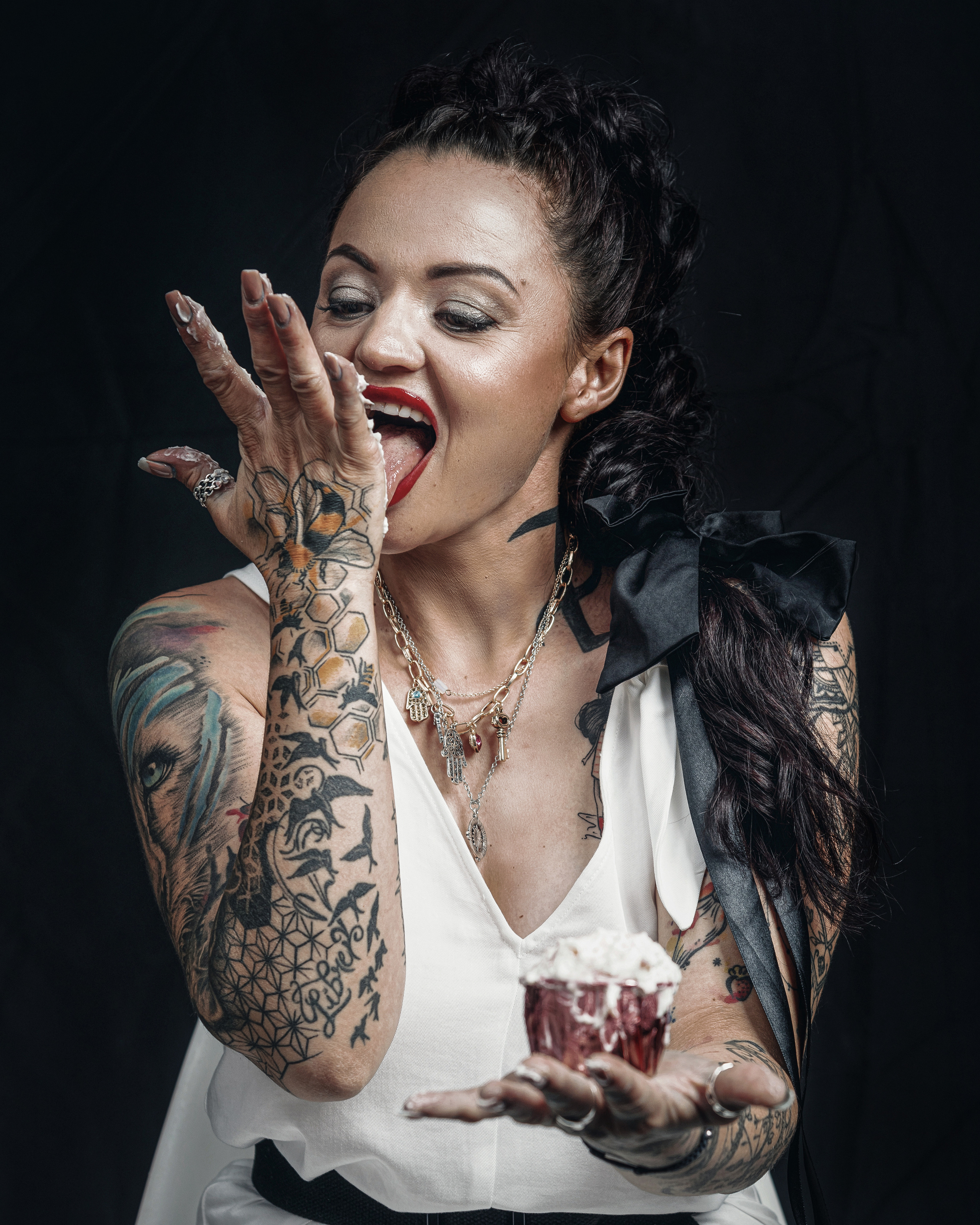 Creative studio photo session for a pastry chef in Spain