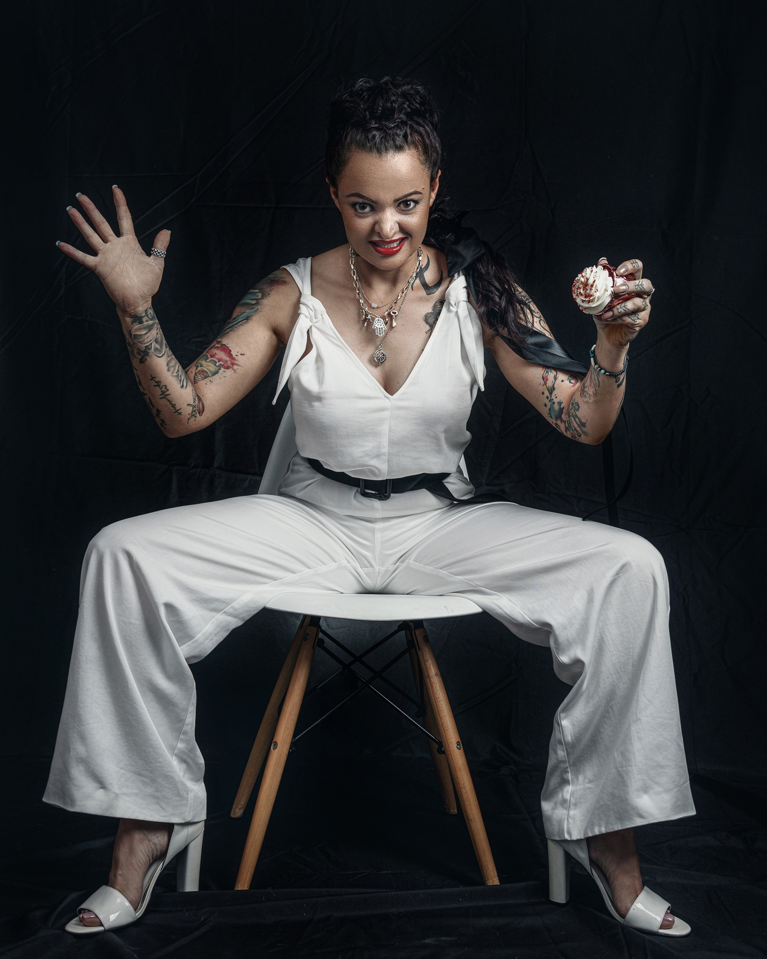 Creative studio photo session for a pastry chef in Spain