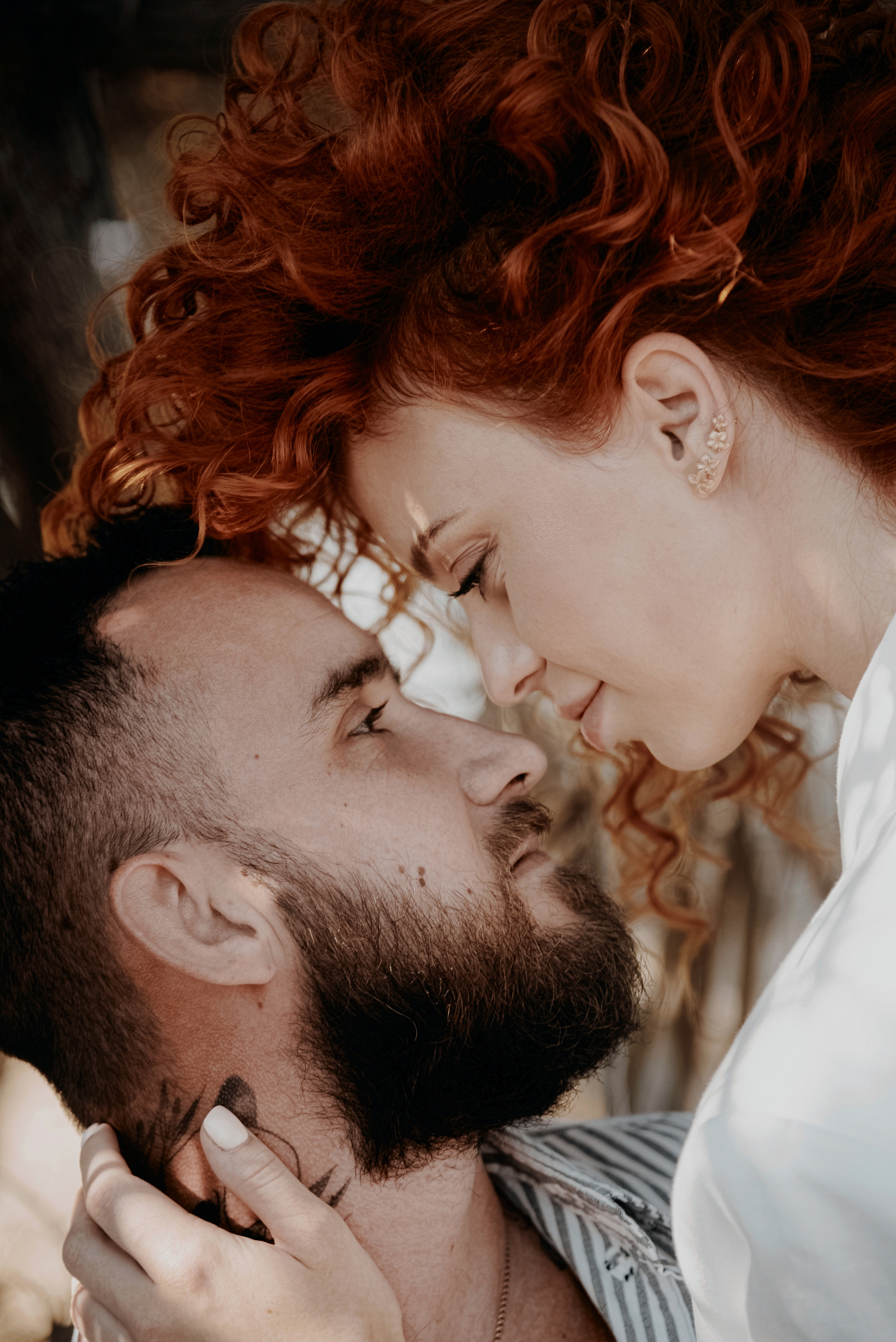 Love story on a wild beach in Spain