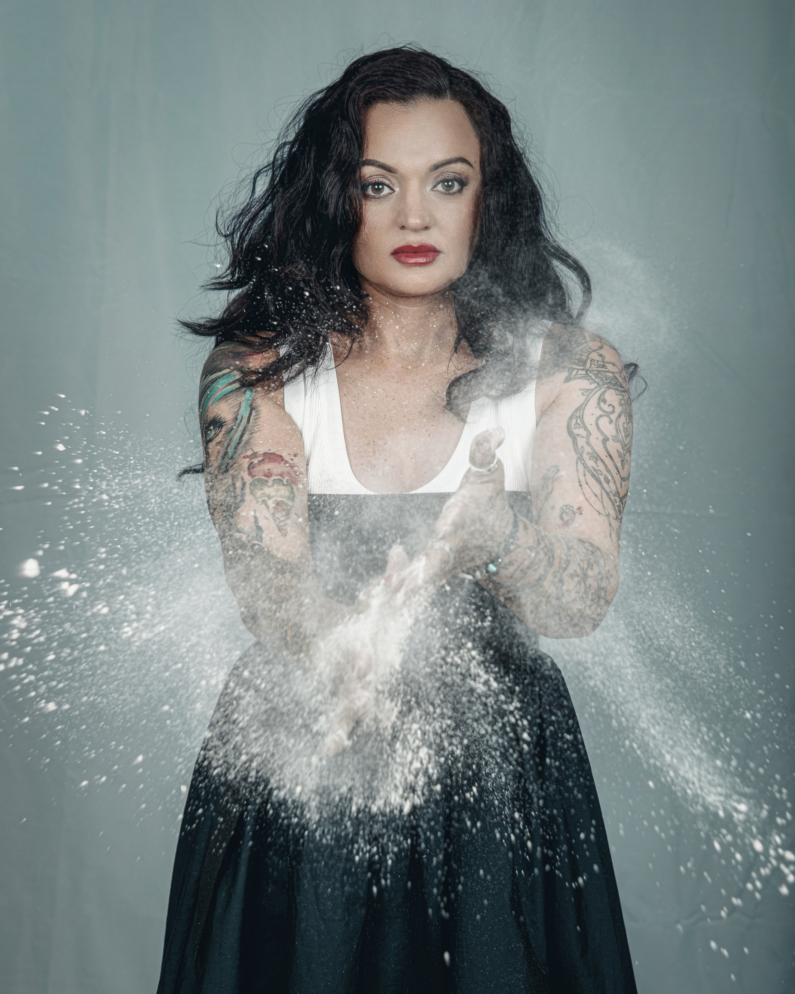 Creative studio photo session for a pastry chef in Spain