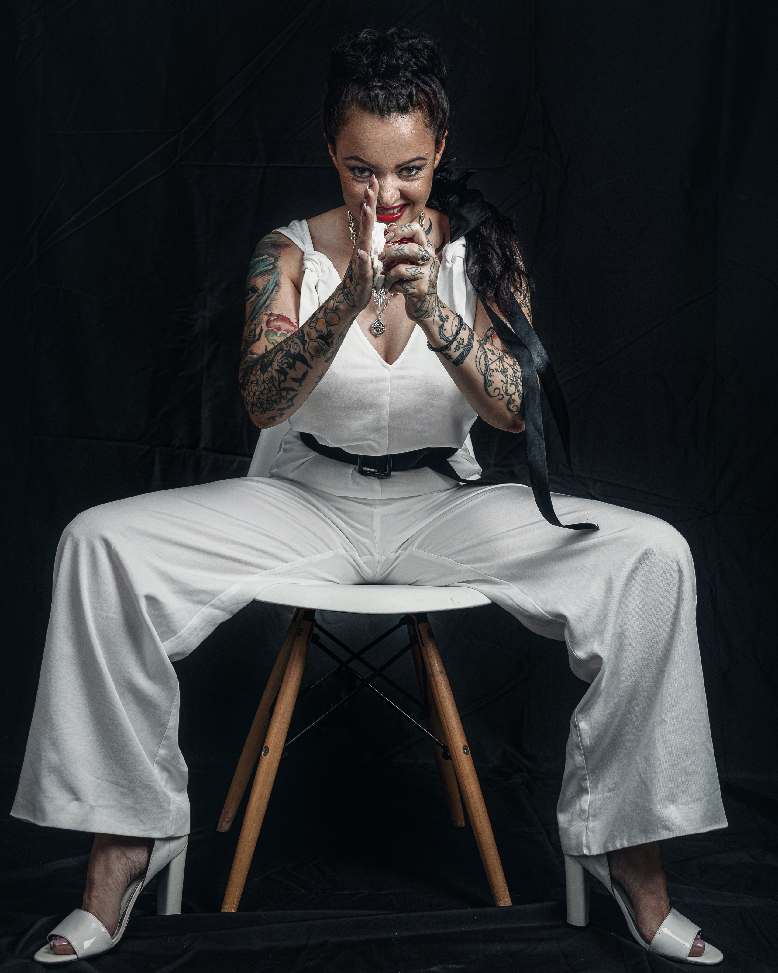 Creative studio photo session for a pastry chef in Spain