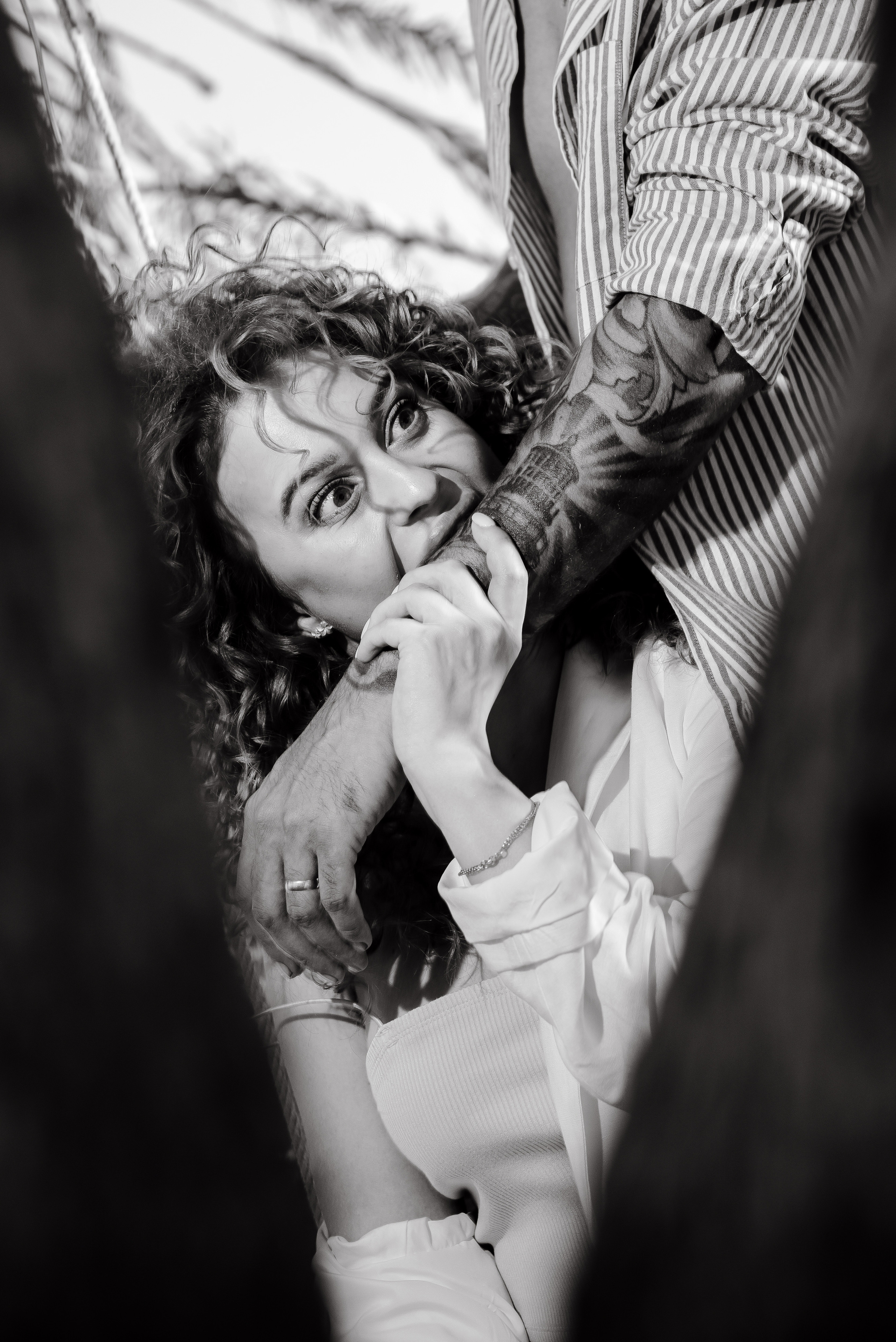 Love story on a wild beach in Spain