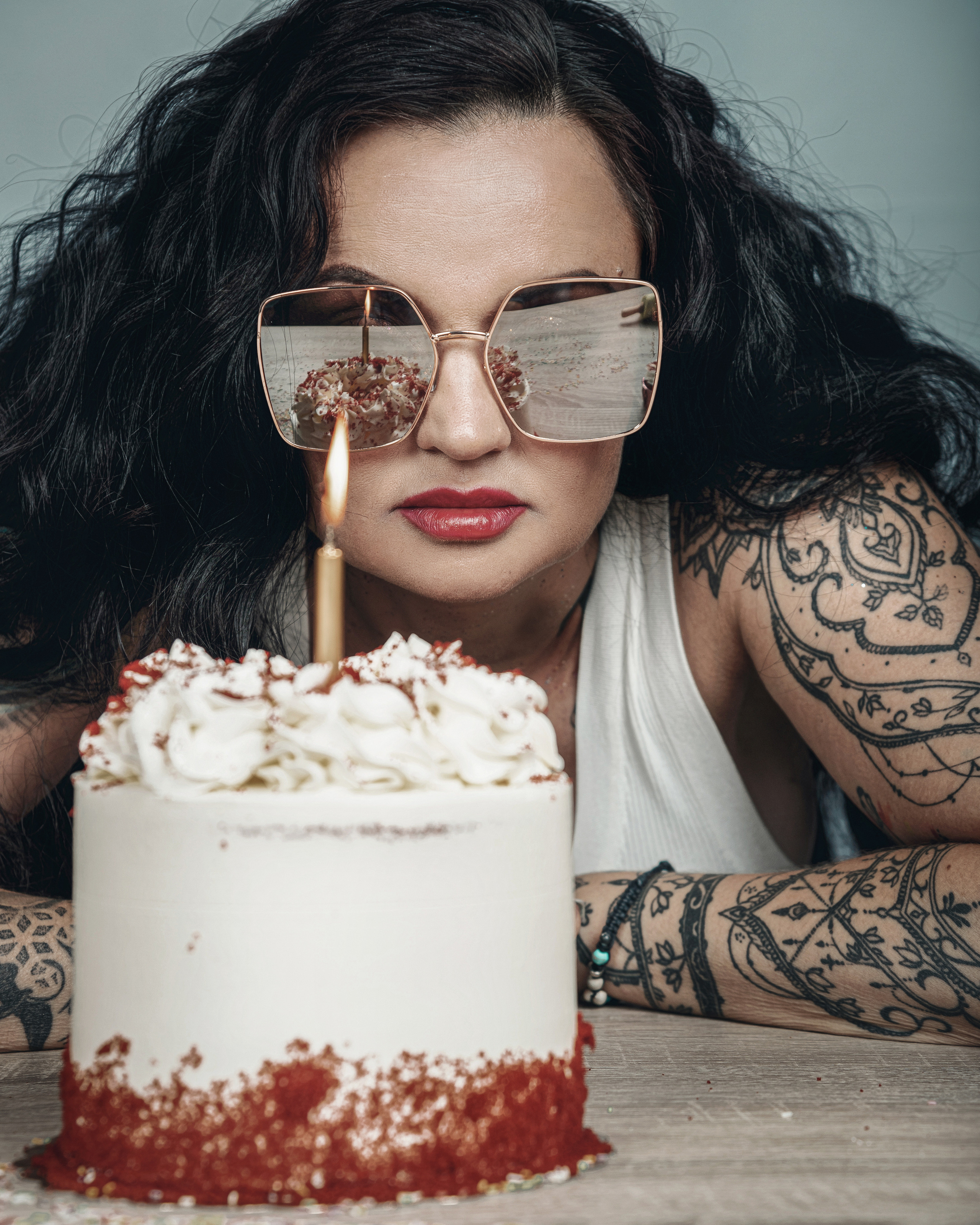 Creative studio photo session for a pastry chef in Spain