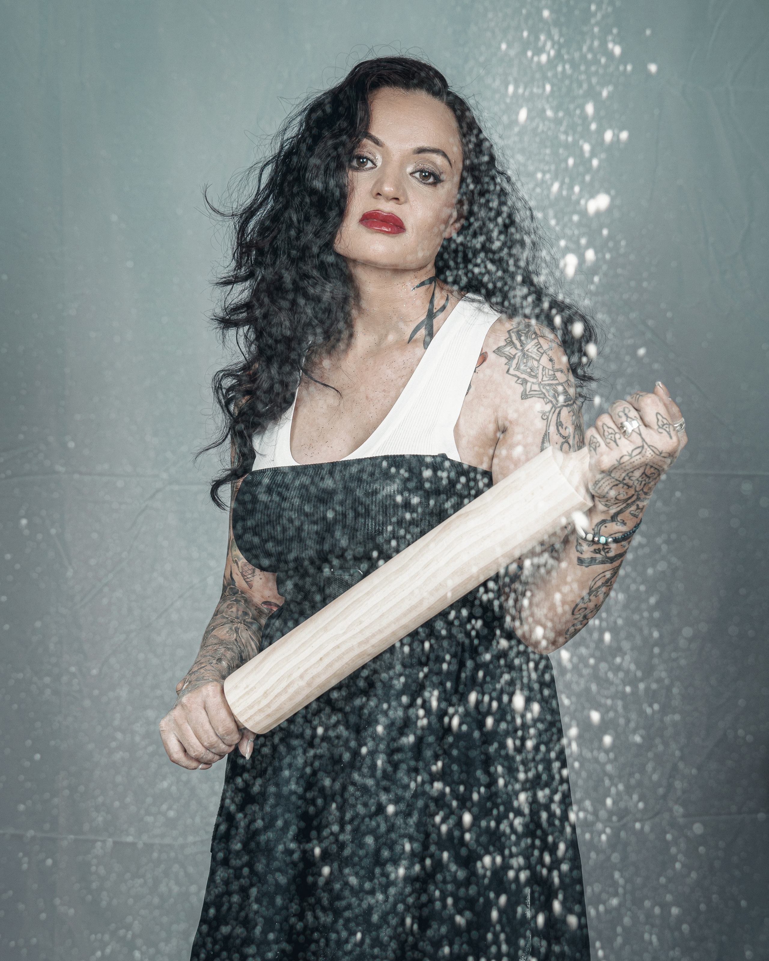 Creative studio photo session for a pastry chef in Spain