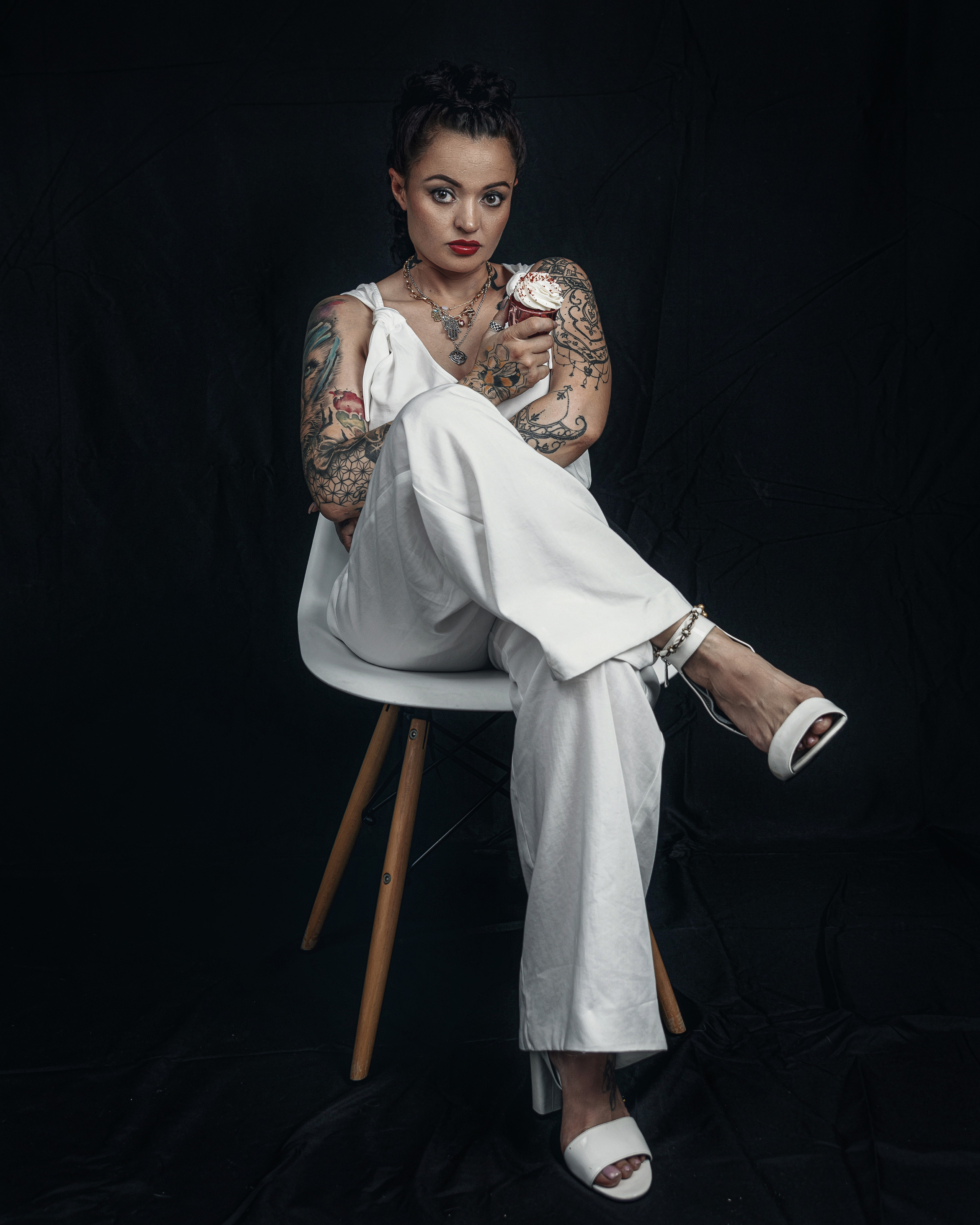 Creative studio photo session for a pastry chef in Spain