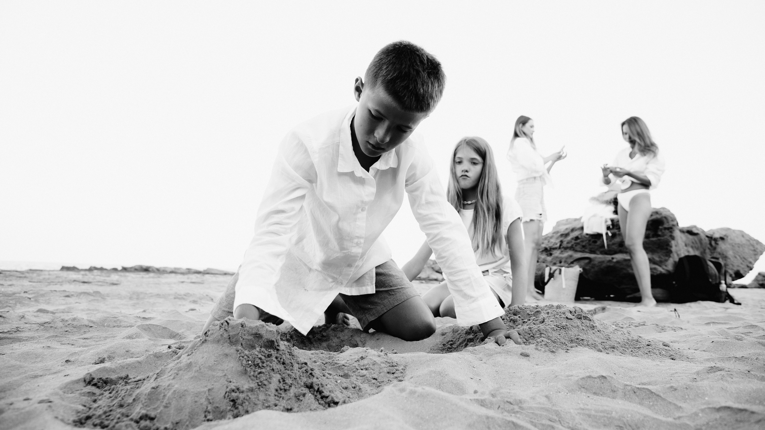 Семейный уик-энд на пляже в Испании