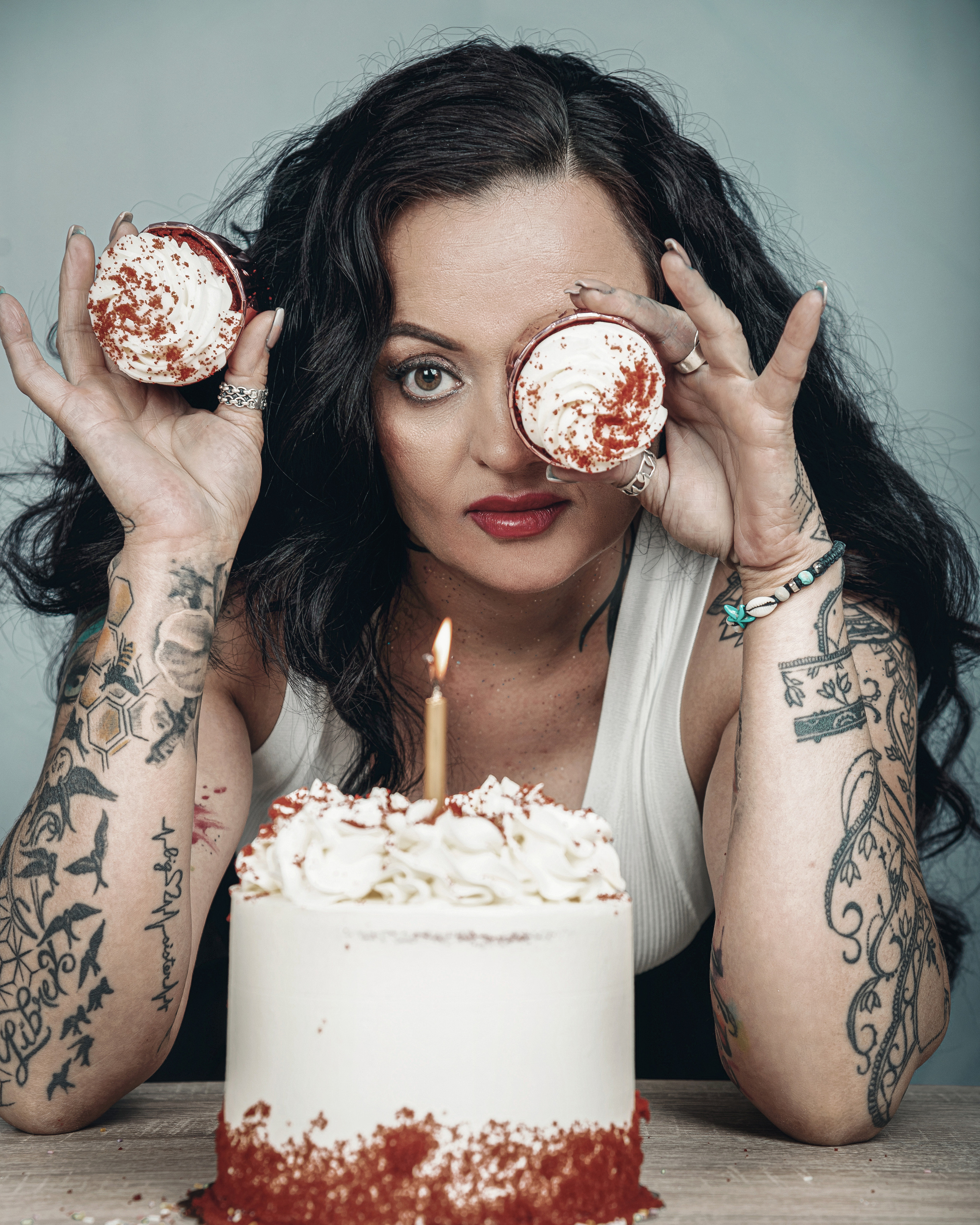 Creative studio photo session for a pastry chef in Spain