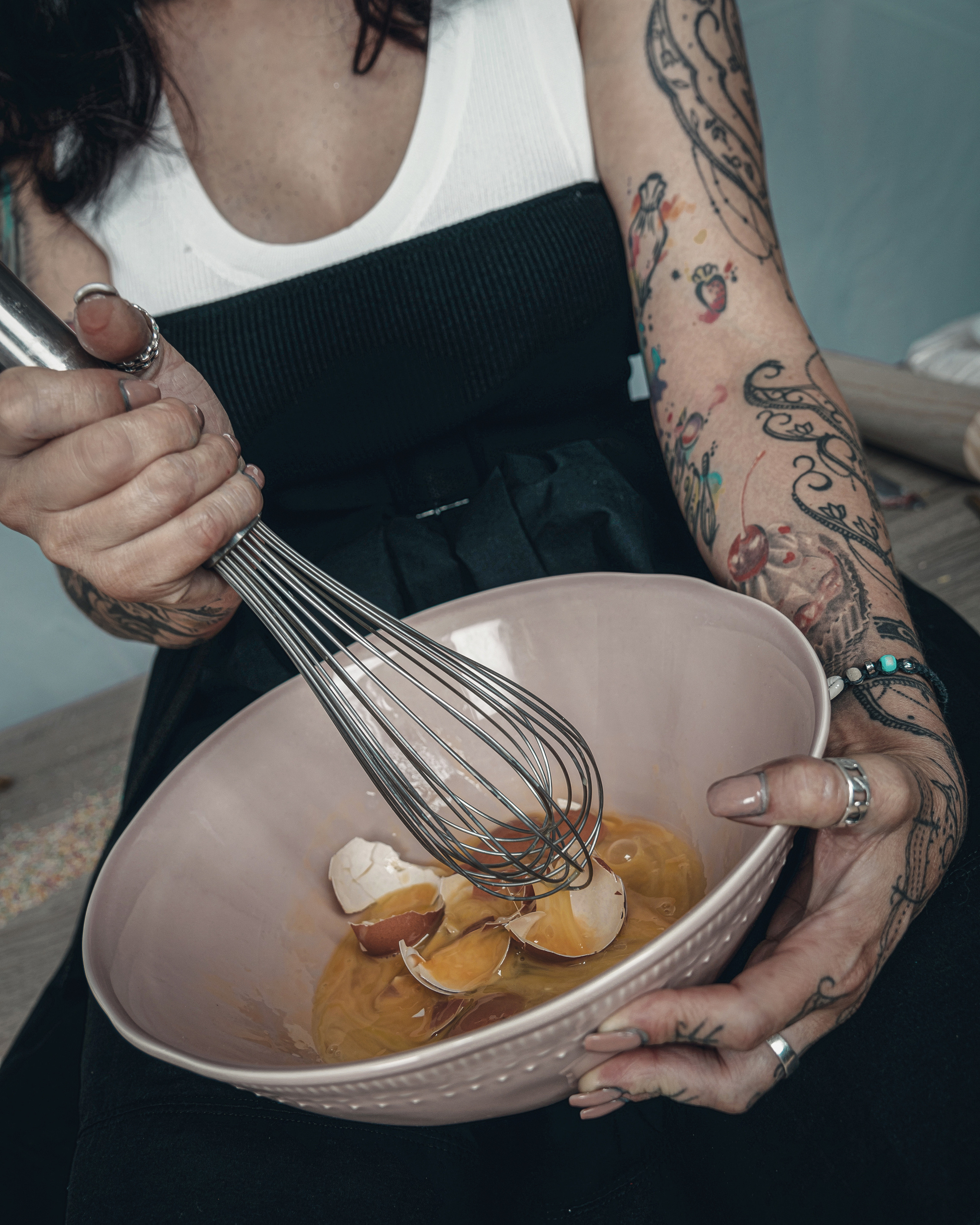 Creative studio photo session for a pastry chef in Spain