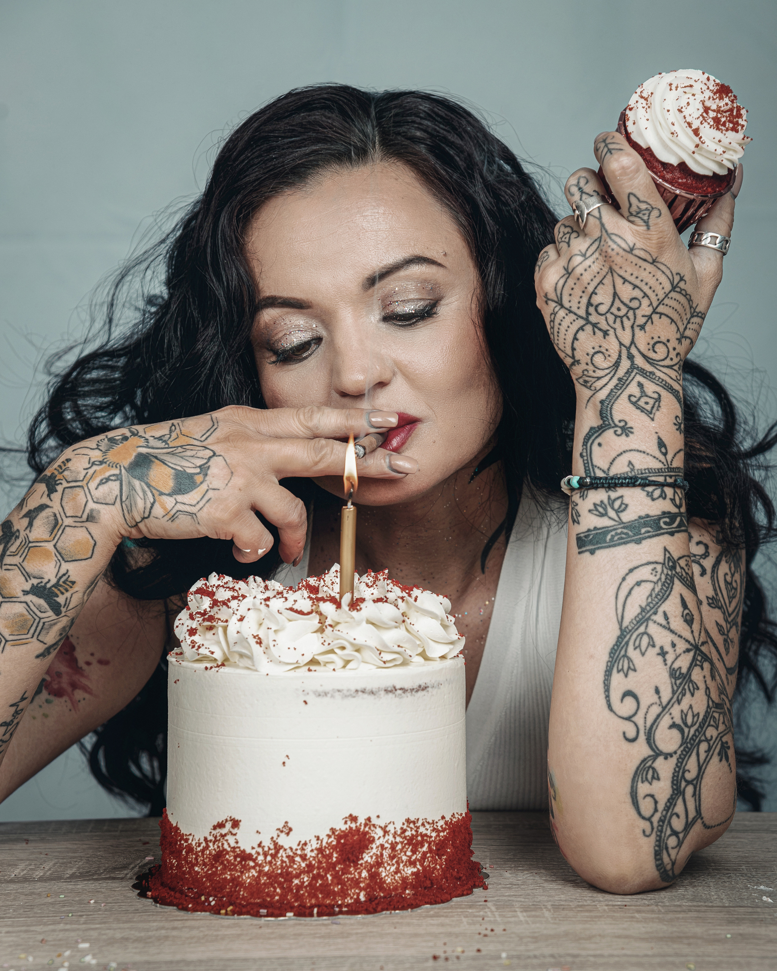 Creative studio photo session for a pastry chef in Spain