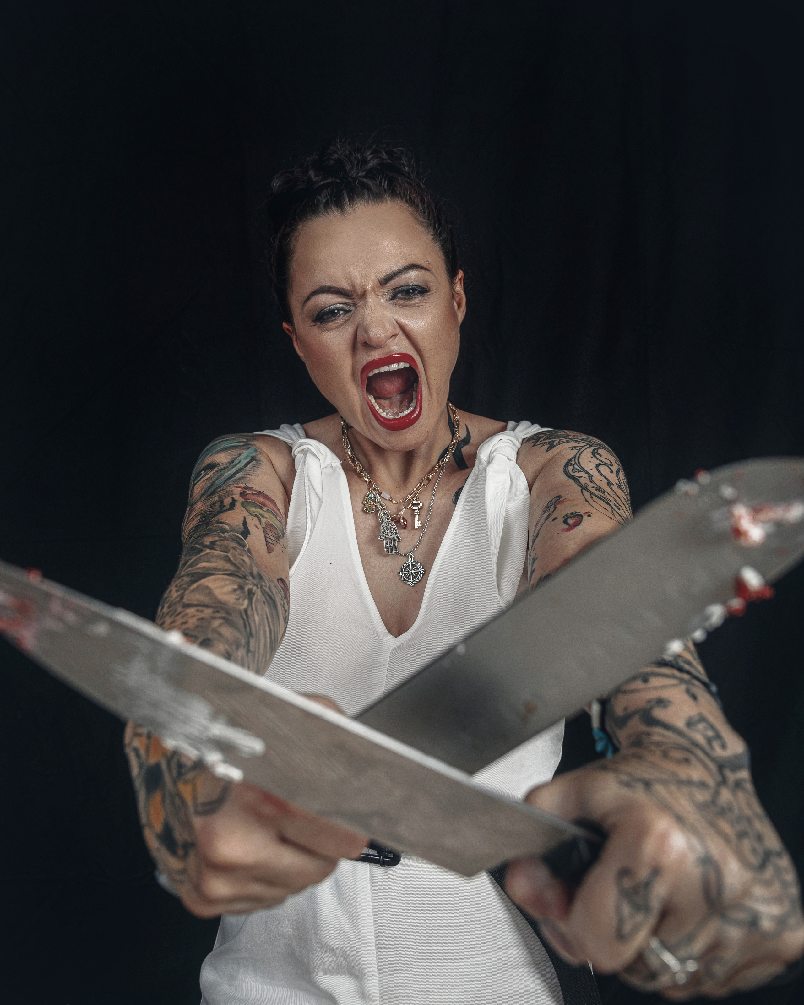 Creative studio photo session for a pastry chef in Spain