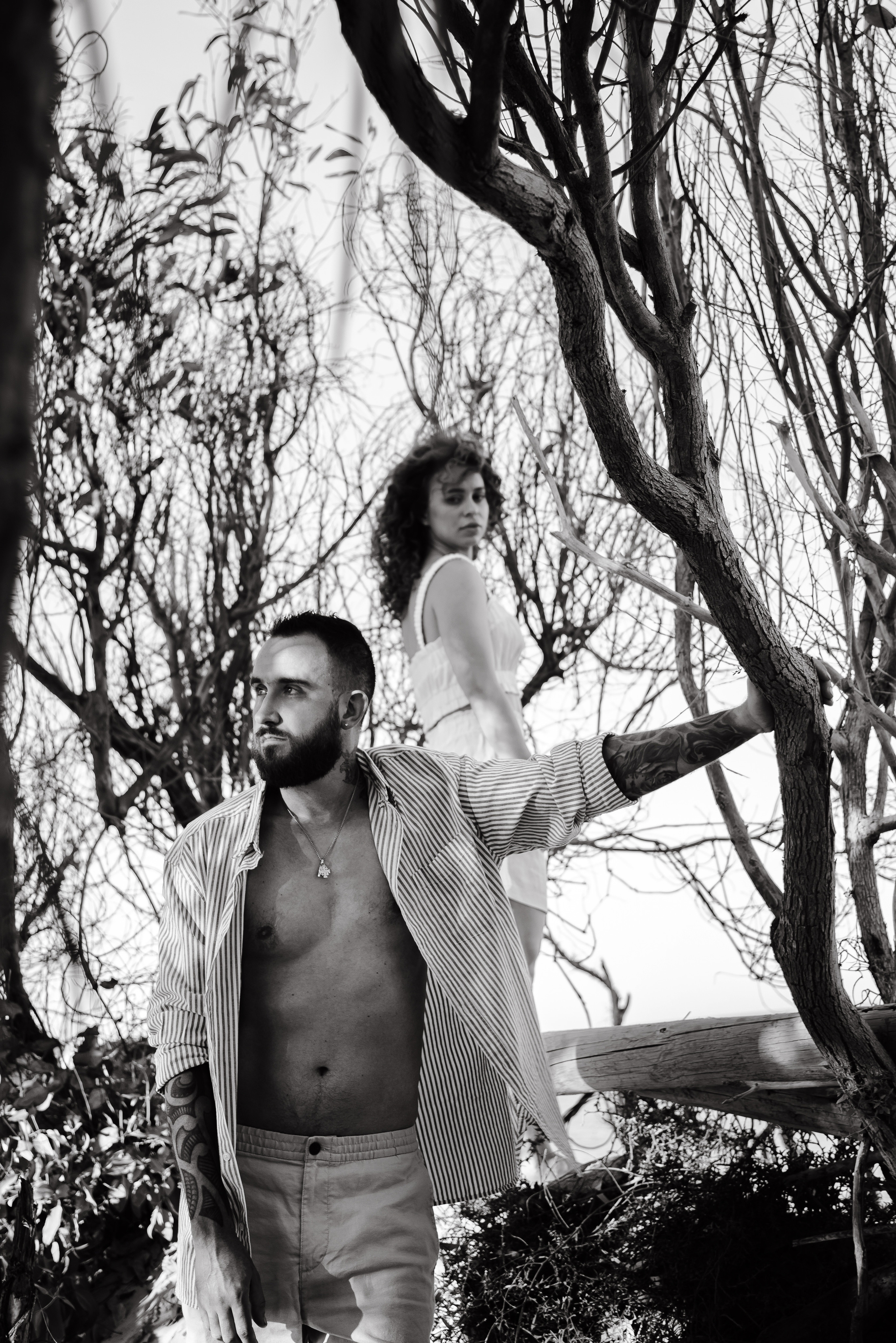 Love story on a wild beach in Spain