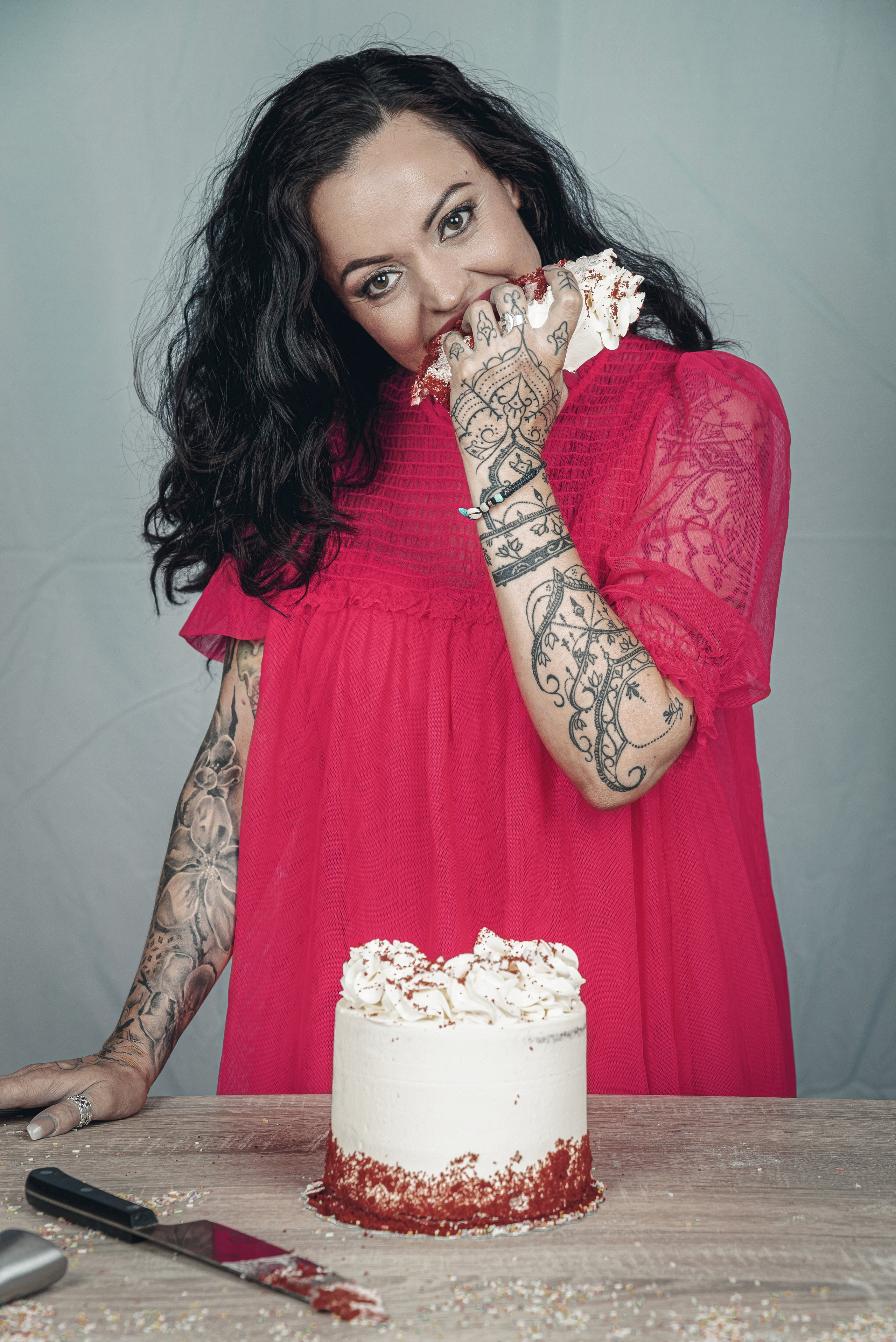 Creative studio photo session for a pastry chef in Spain