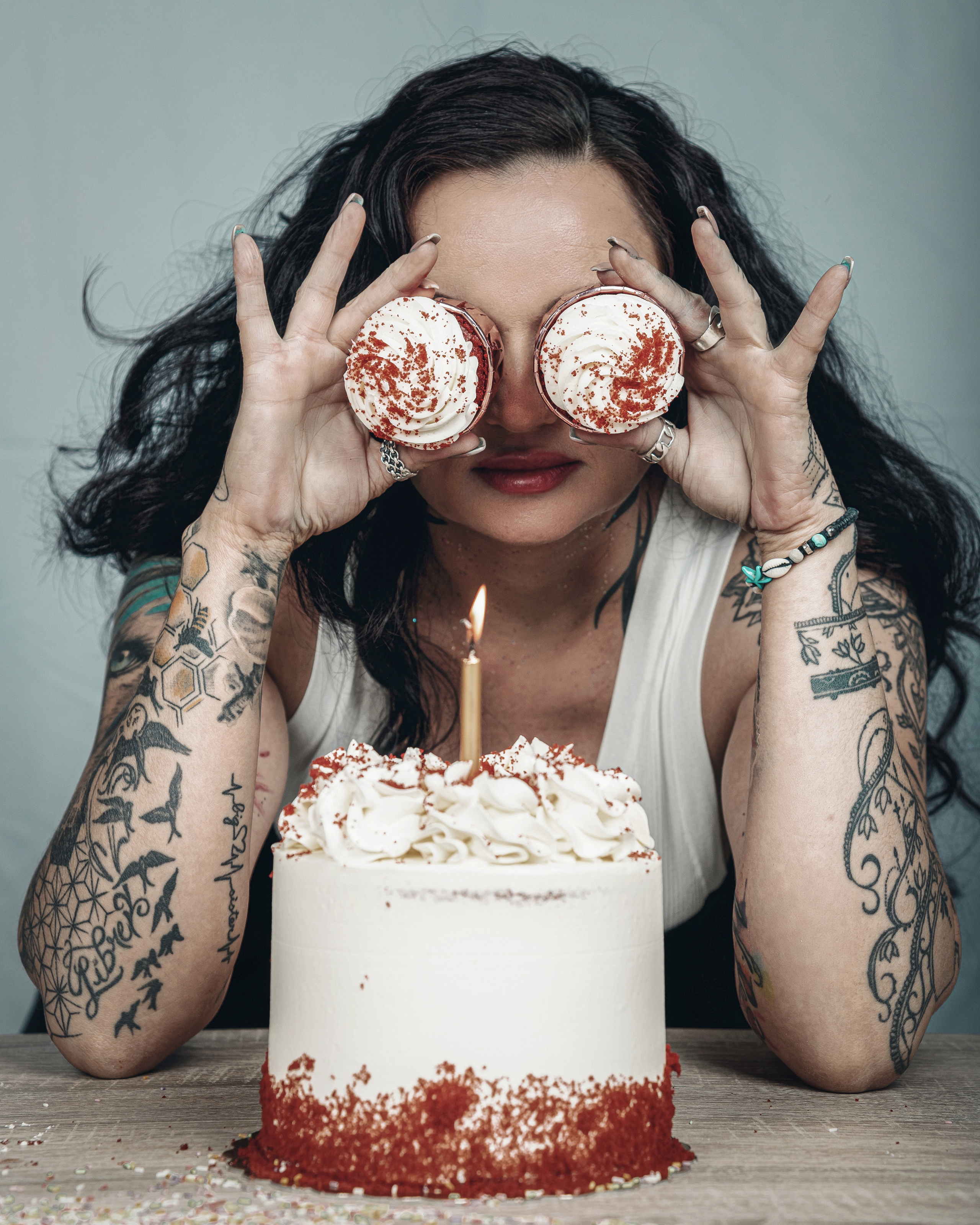 Creative studio photo session for a pastry chef in Spain