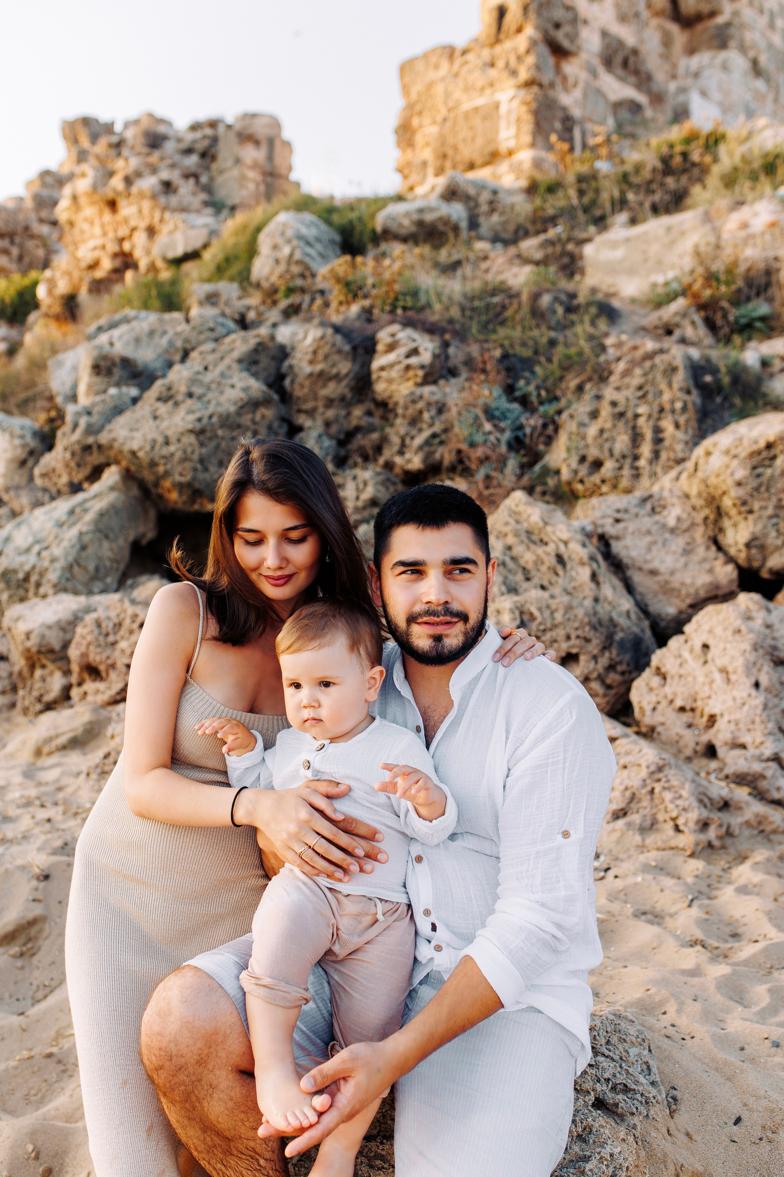 Семейная фотосессия на закате на пляже. Алсу Девели | Свадебный и семейный фотограф в Турции Алании, Алания, Аланья, Сиде, Белеке, Анталия