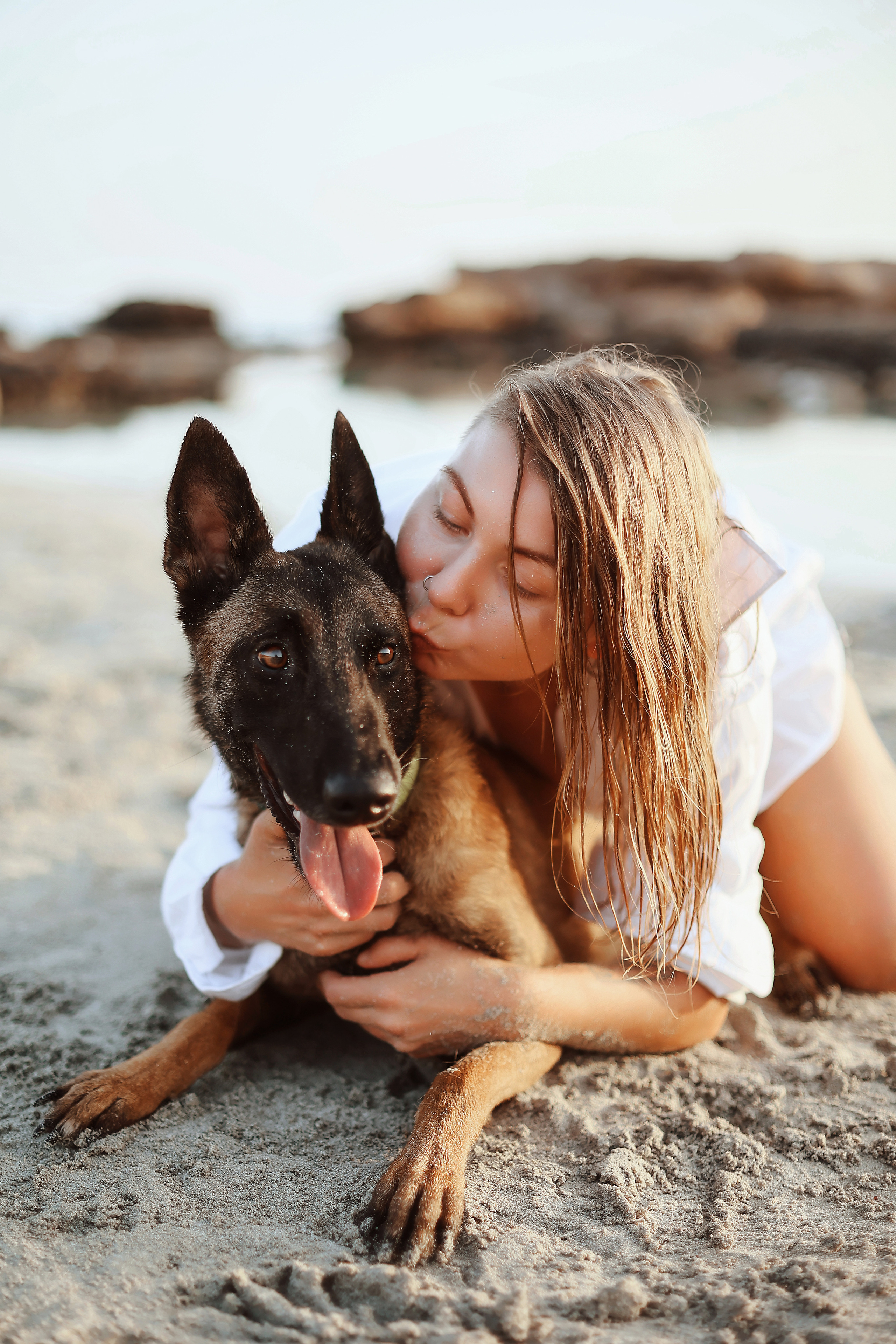 Photoshoot with a pet, Ayia Napa. May, 2022. Home