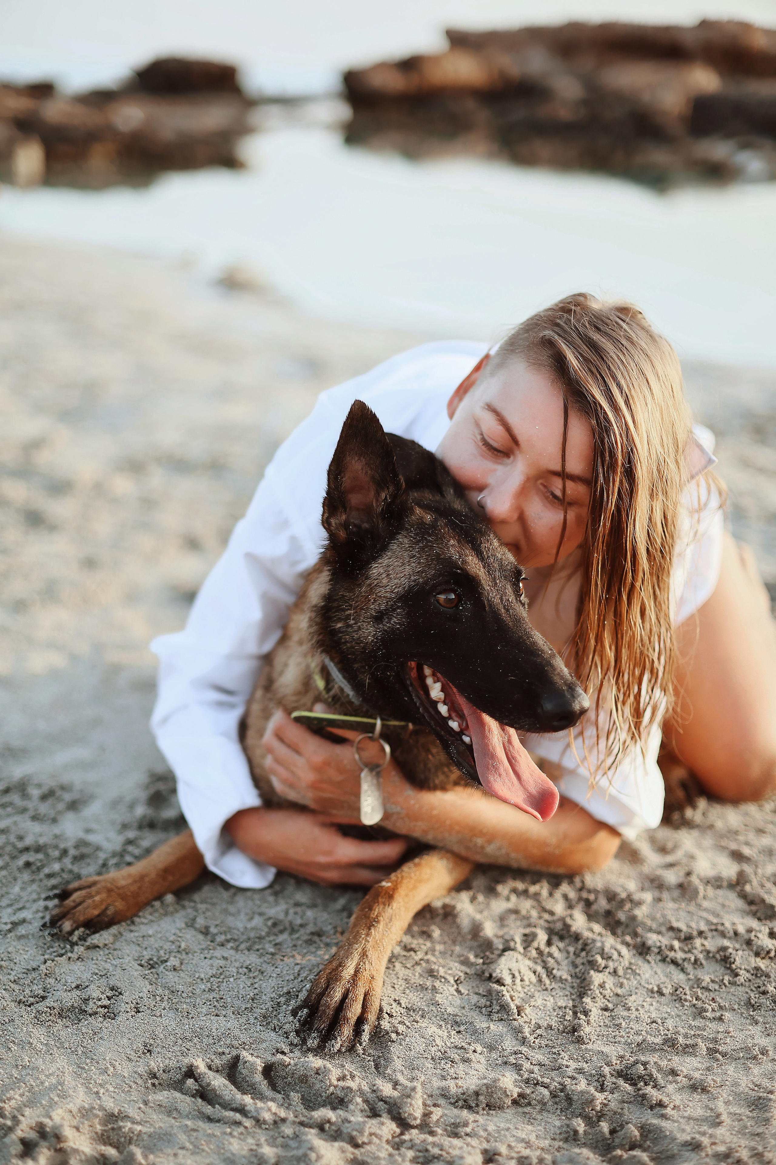 Photoshoot with a pet, Ayia Napa. May, 2022. Home