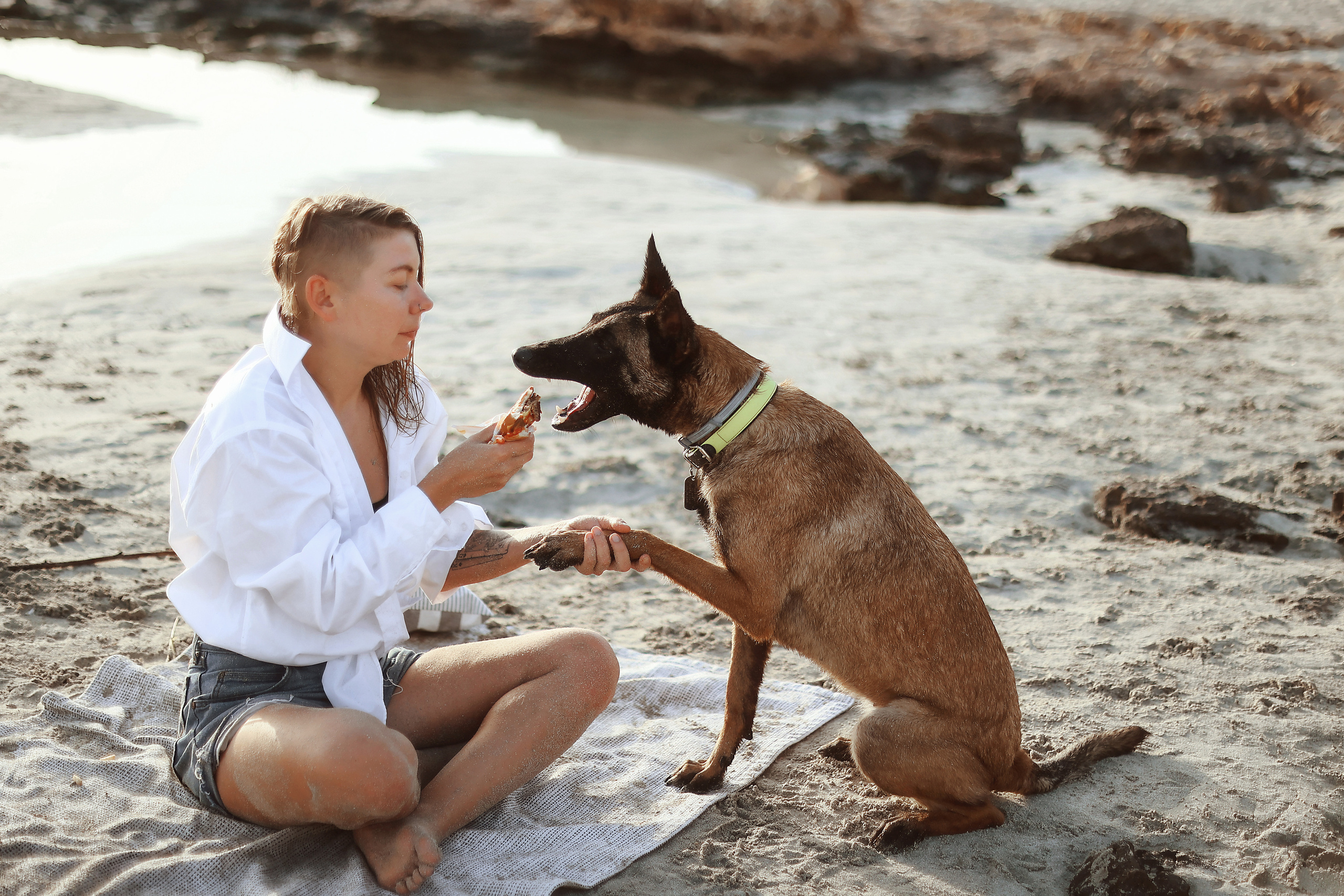 Photoshoot with a pet, Ayia Napa. May, 2022. Home