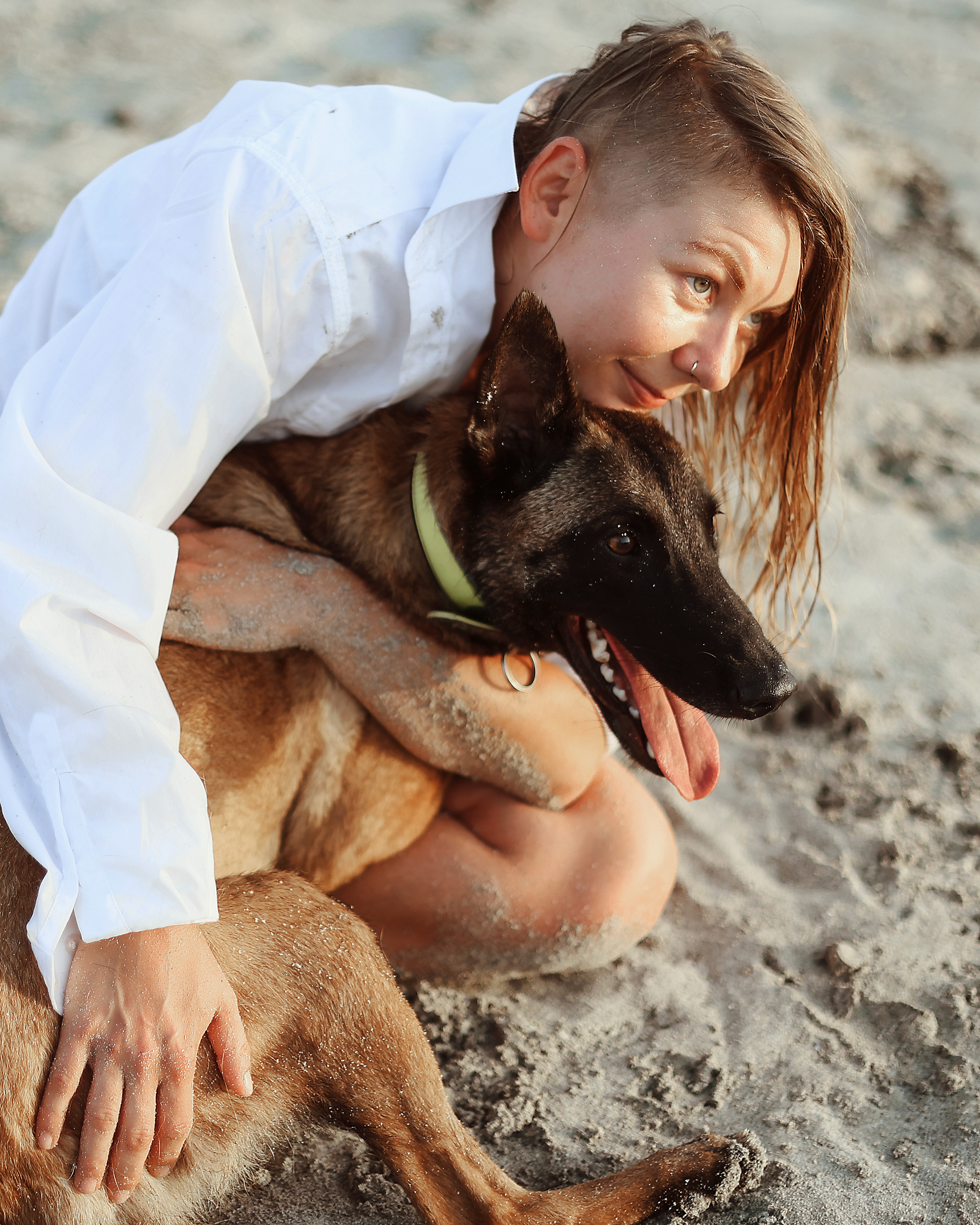 Photoshoot with a pet, Ayia Napa. May, 2022. Home
