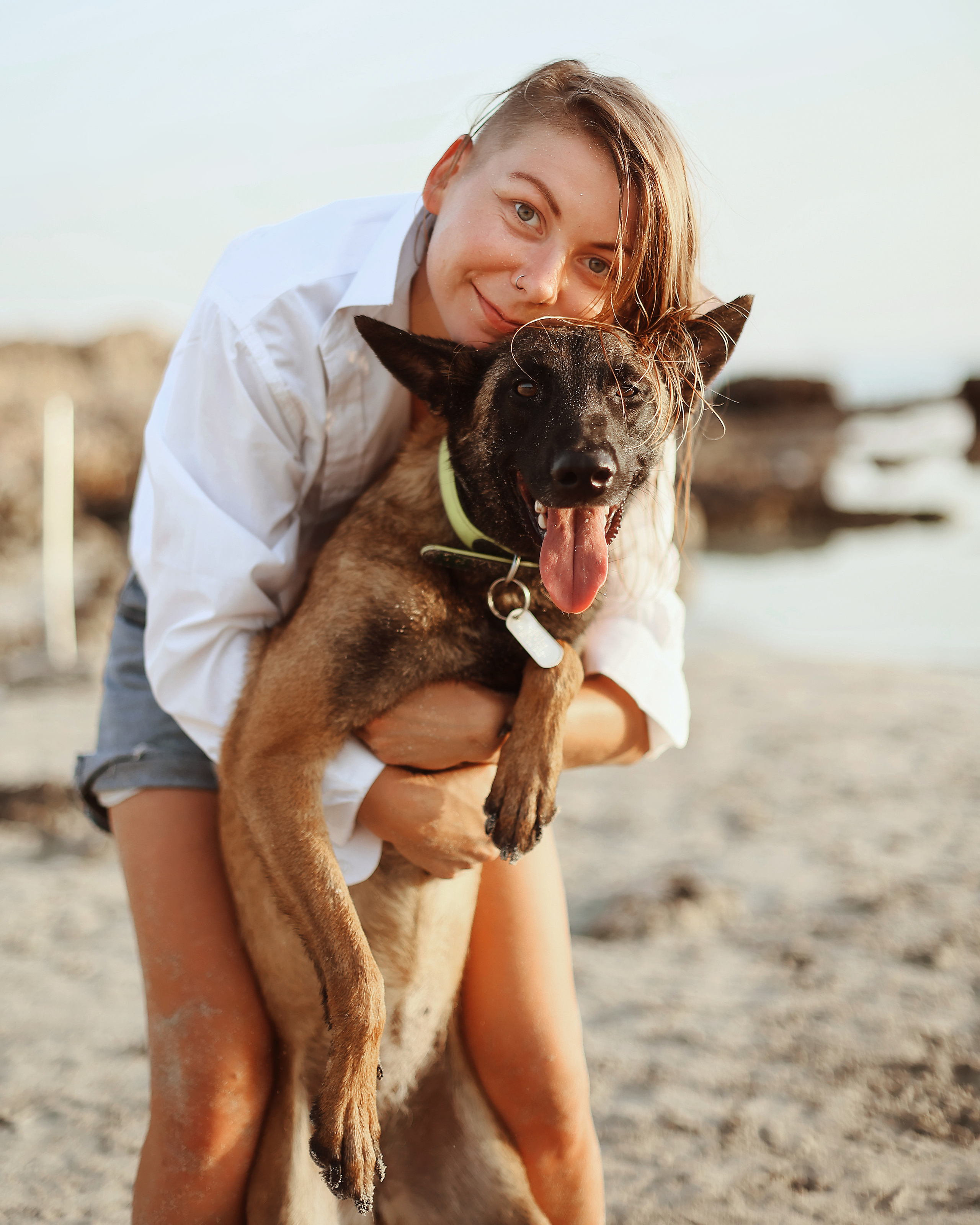 Photoshoot with a pet, Ayia Napa. May, 2022. Home