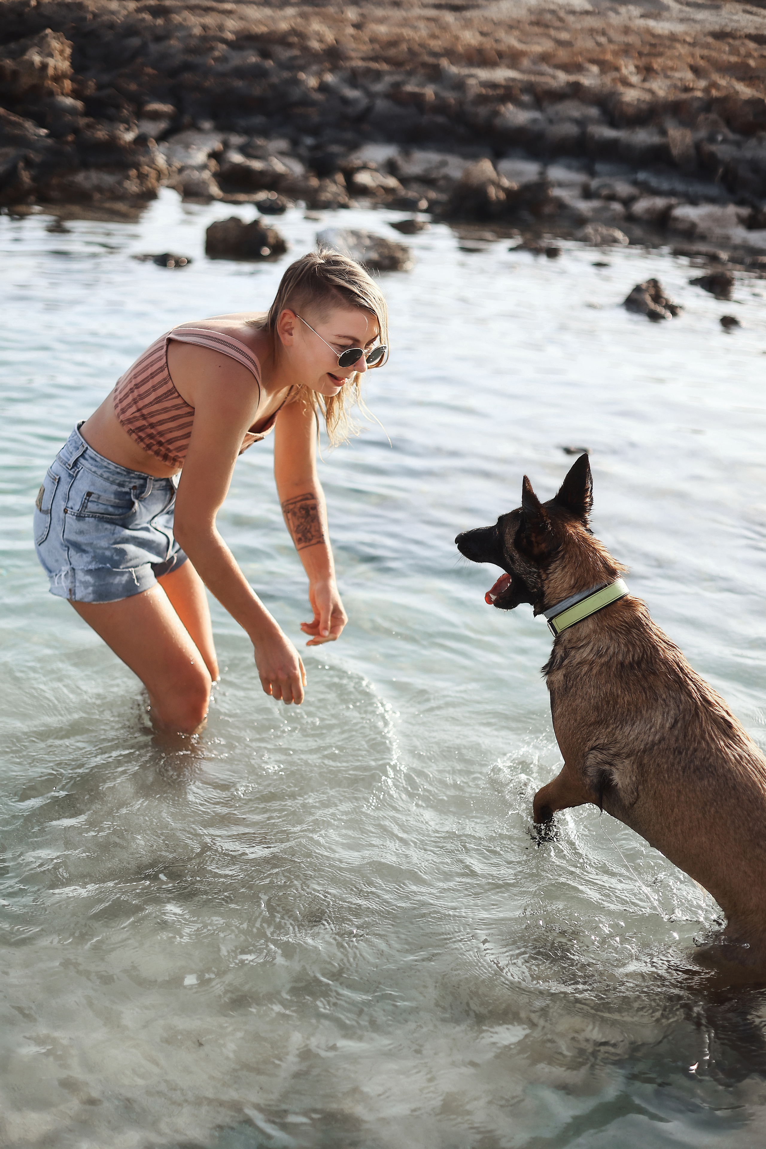 Photoshoot with a pet, Ayia Napa. May, 2022. Home