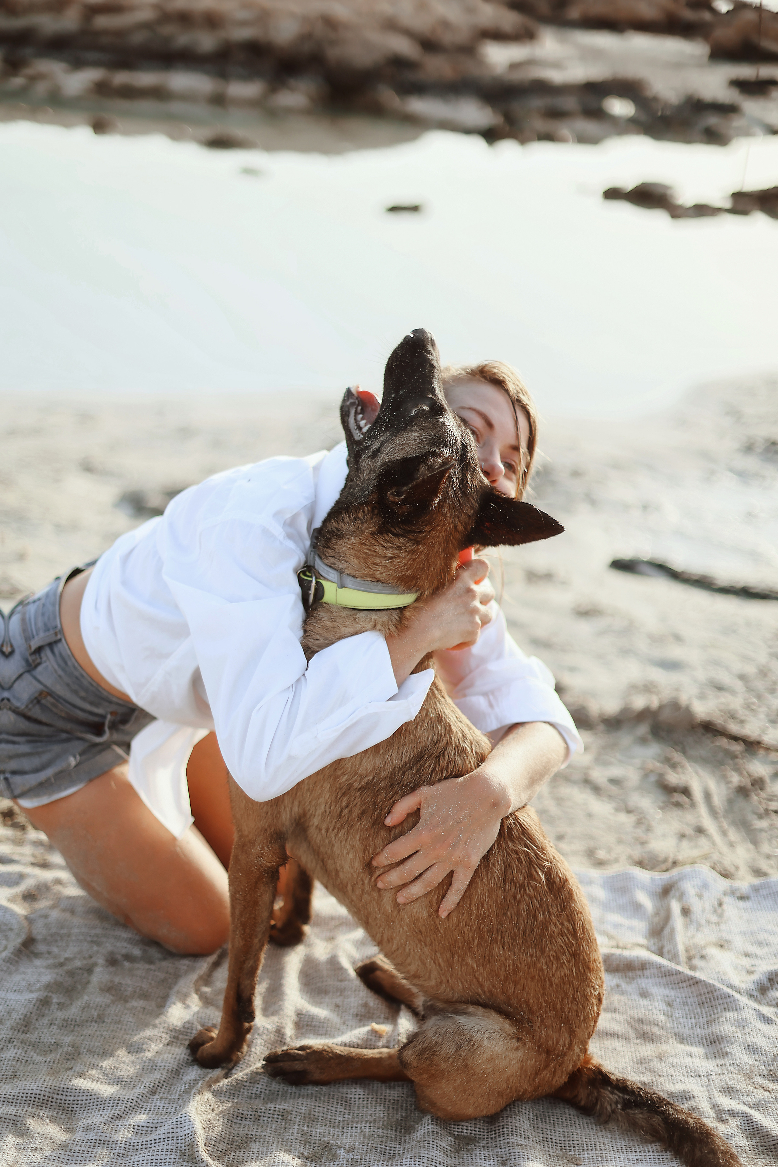 Photoshoot with a pet, Ayia Napa. May, 2022. Home