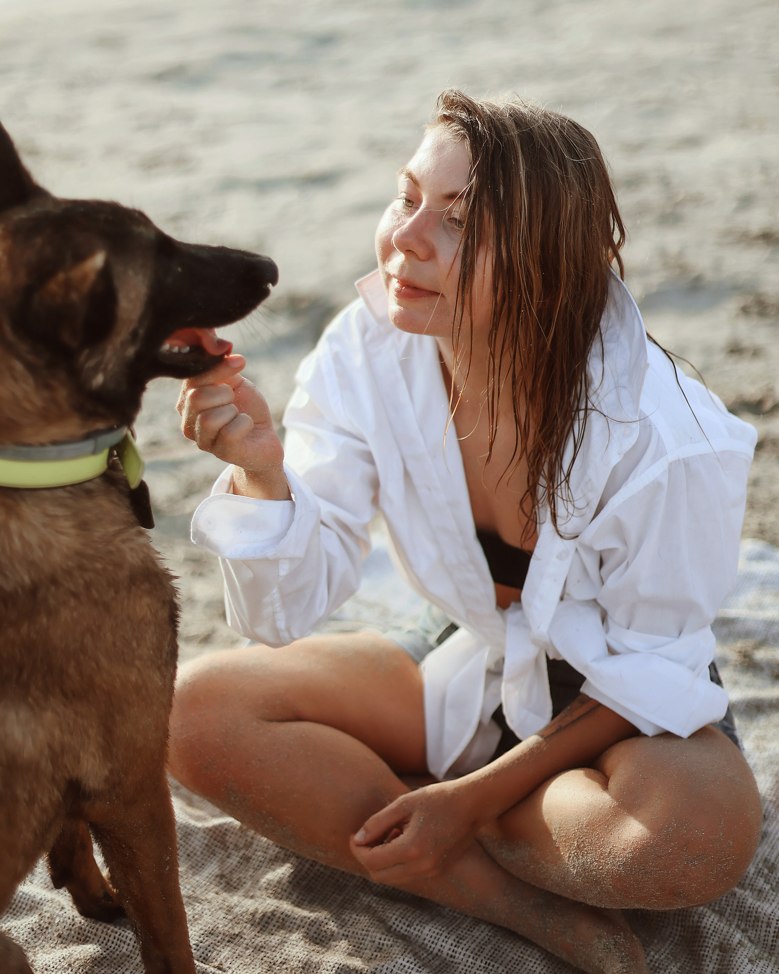 Photoshoot with a pet, Ayia Napa. May, 2022. Home