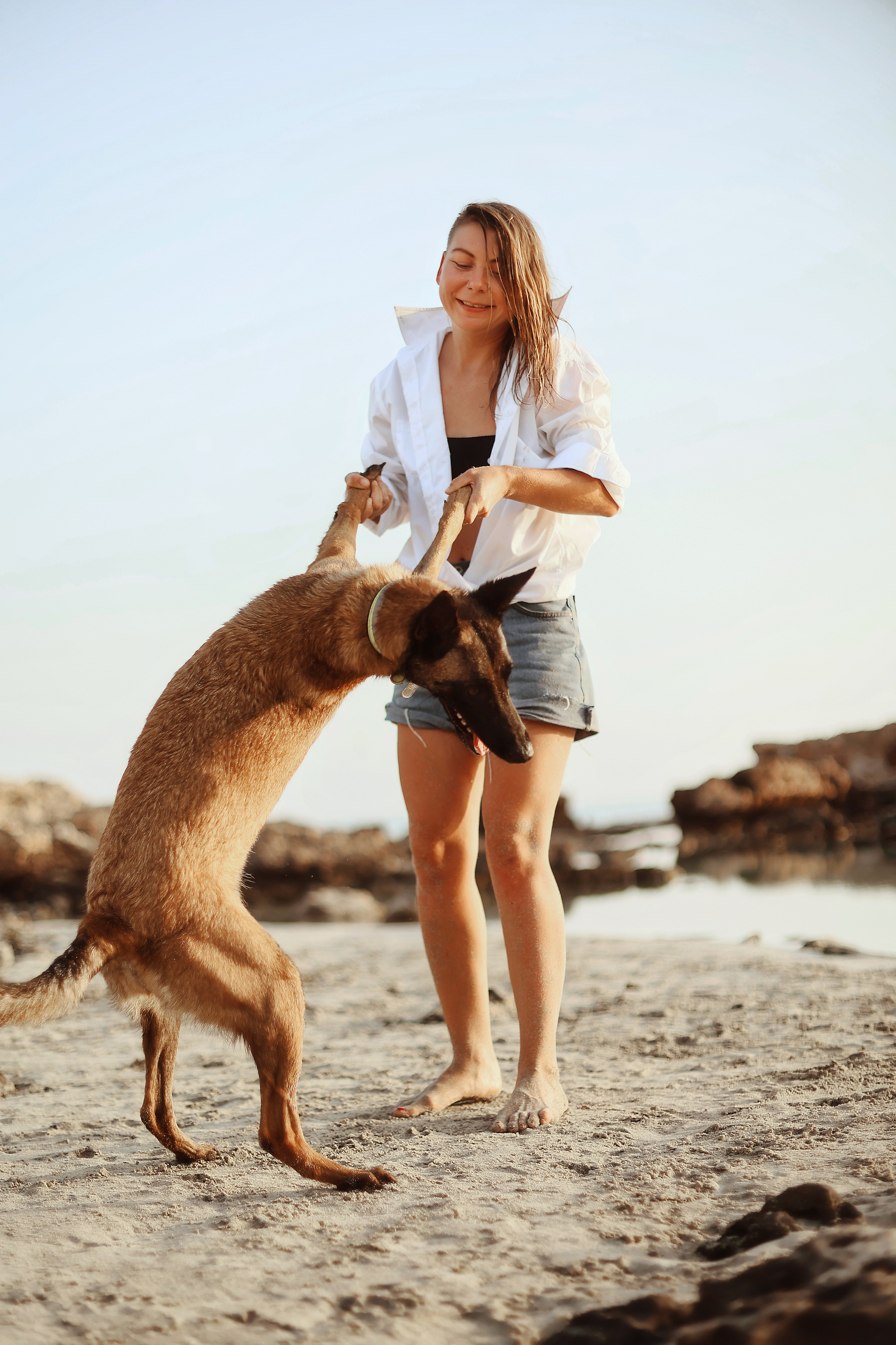 Photoshoot with a pet, Ayia Napa. May, 2022. Home