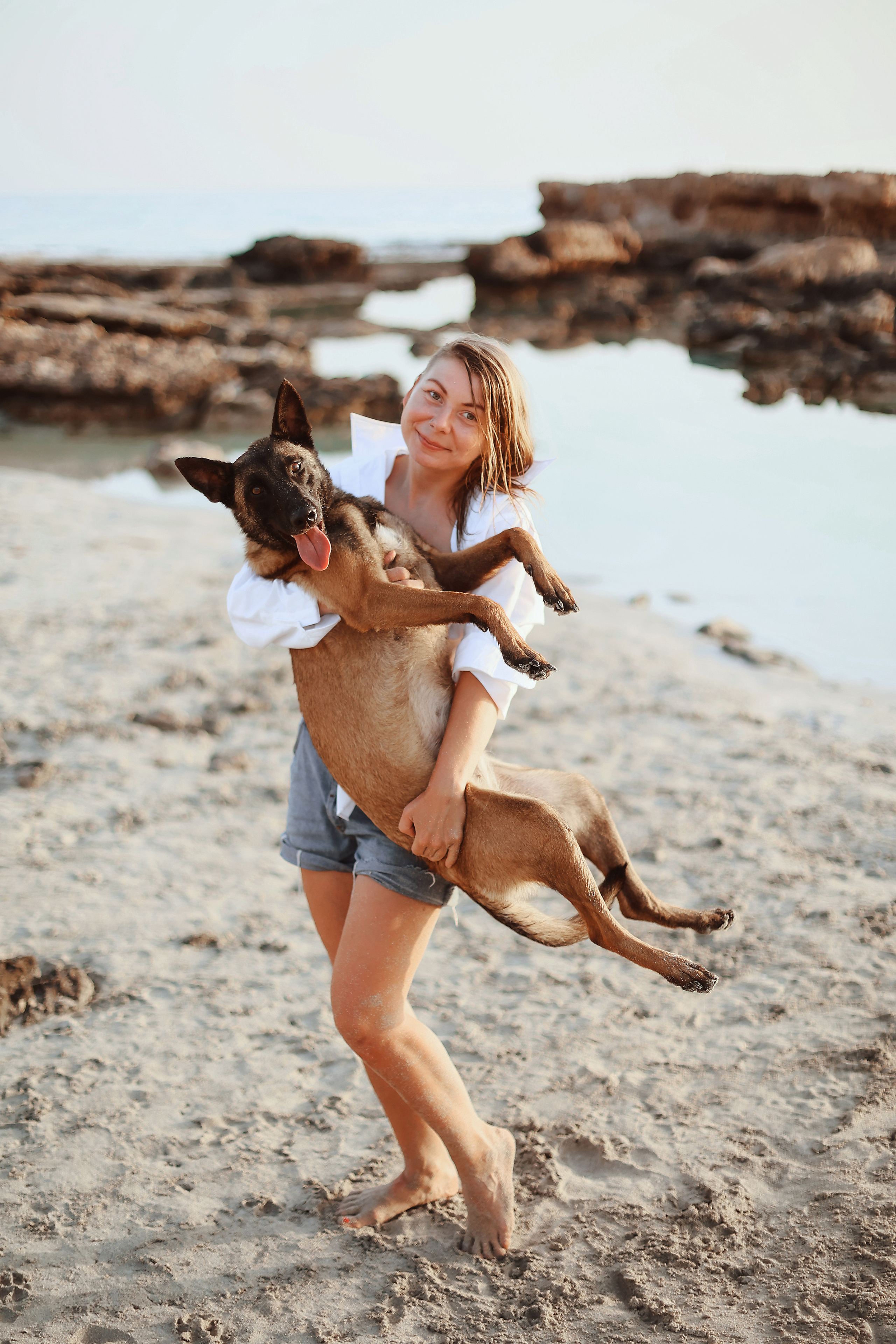 Photoshoot with a pet, Ayia Napa. May, 2022. Home