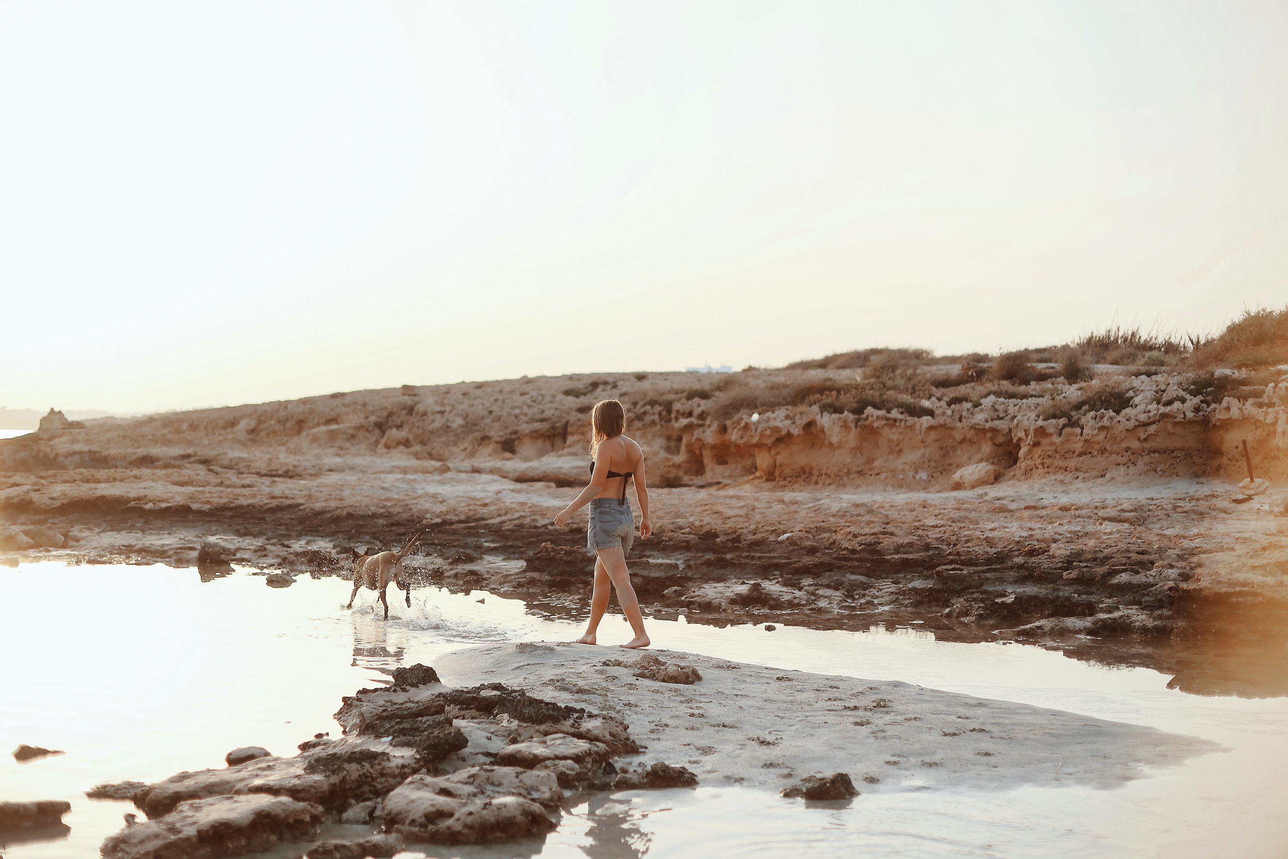 Photoshoot with a pet, Ayia Napa. May, 2022. Home