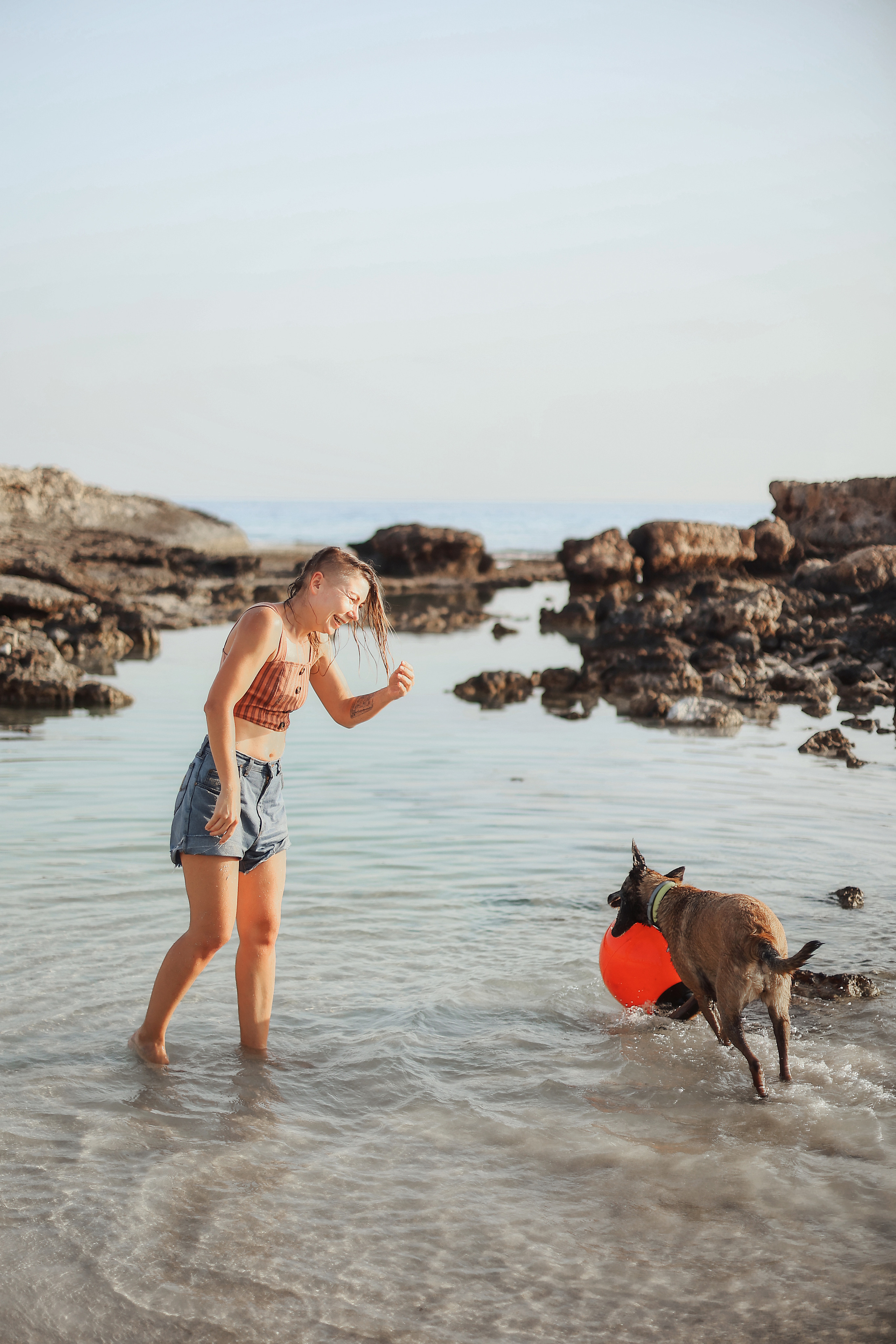 Photoshoot with a pet, Ayia Napa. May, 2022. Home