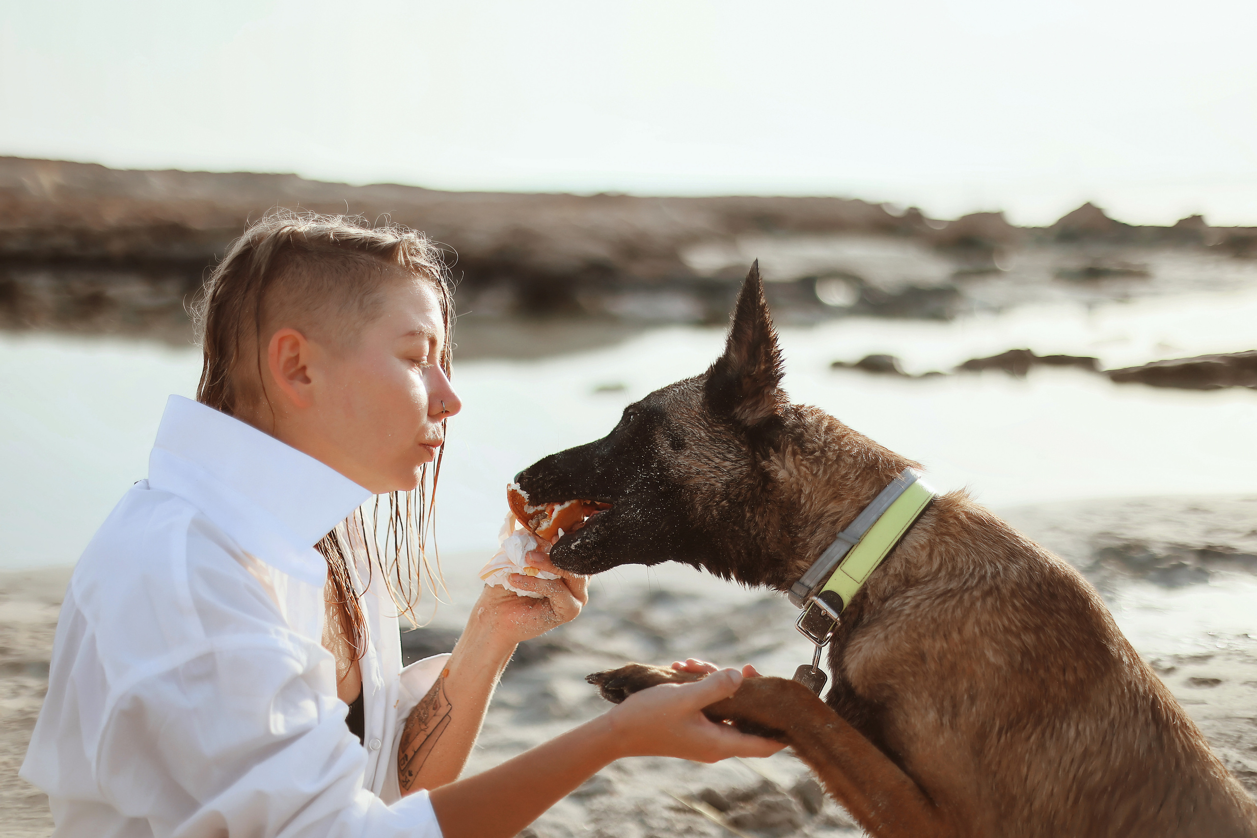 Photoshoot with a pet, Ayia Napa. May, 2022. Home
