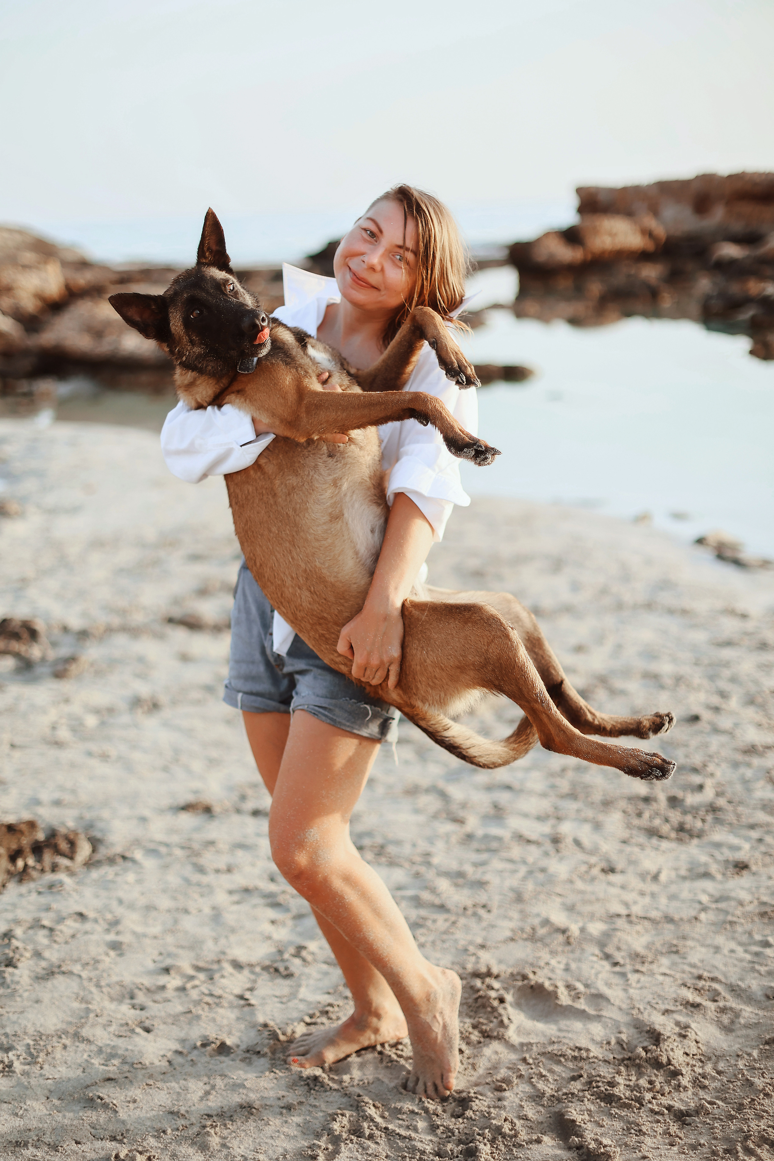 Photoshoot with a pet, Ayia Napa. May, 2022. Home