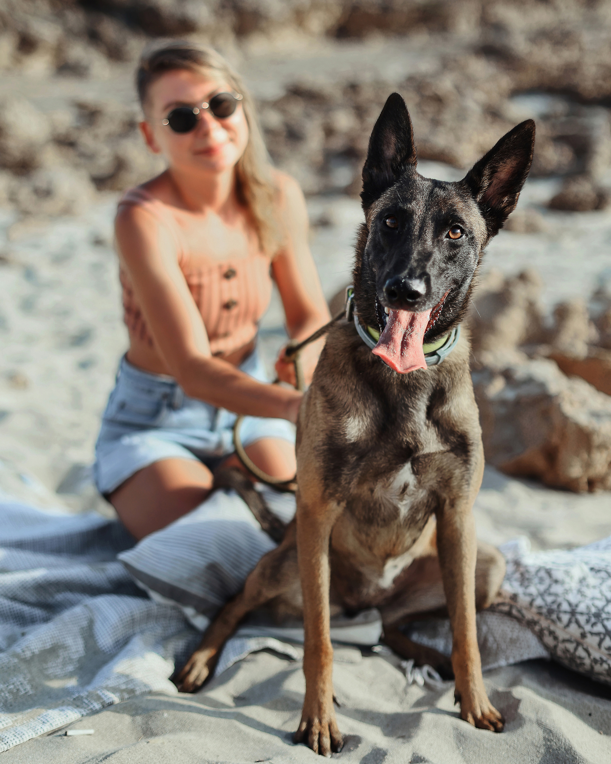 Photoshoot with a pet, Ayia Napa. May, 2022. Home