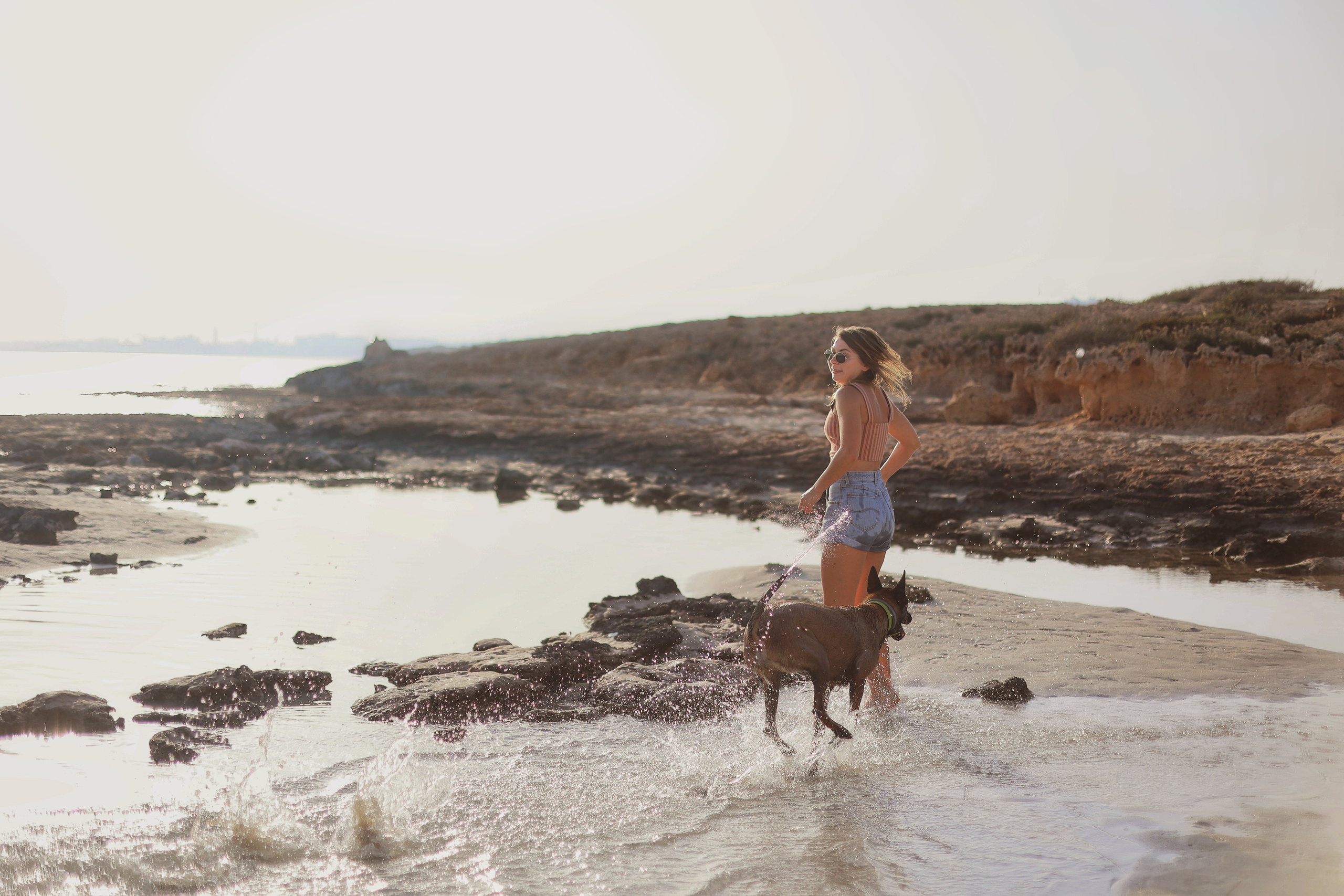 Photoshoot with a pet, Ayia Napa. May, 2022. Home