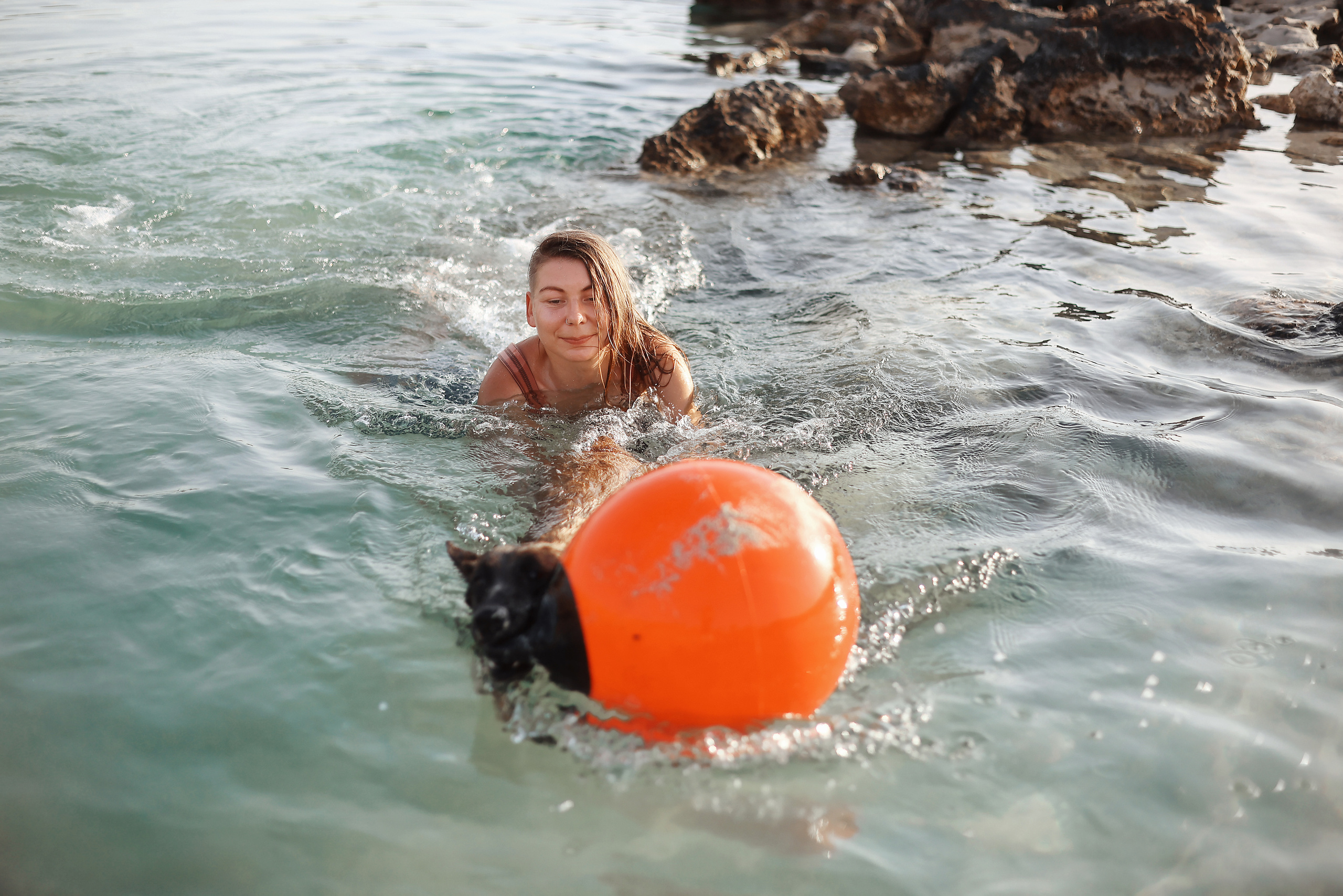 Photoshoot with a pet, Ayia Napa. May, 2022. Home