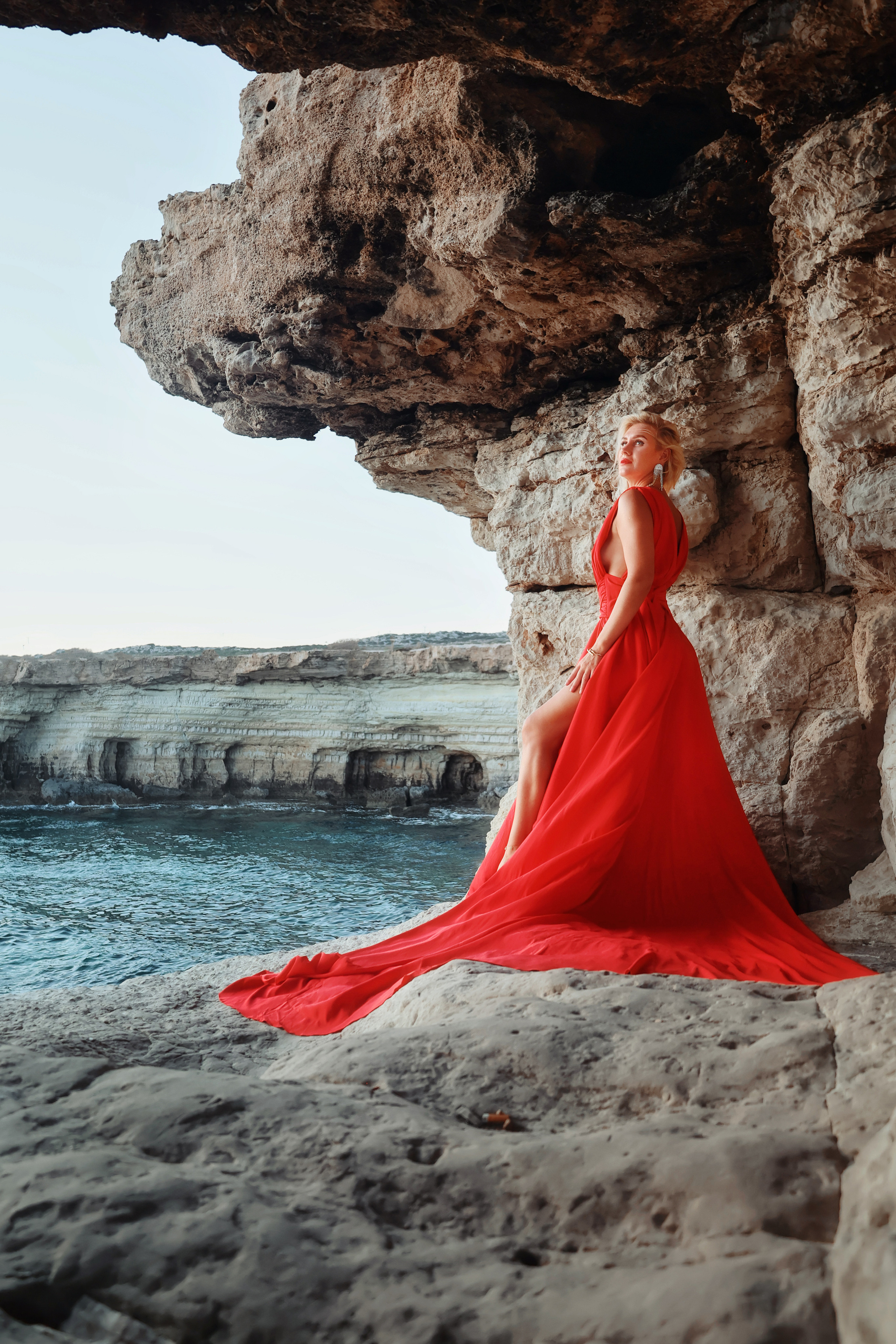 Индивидуальная фотосессия в летящем платье, Айя-Напа. Июнь, 2022. Kipriotka. Ваш фотограф на Кипре (Айя-Напа, Протарас)