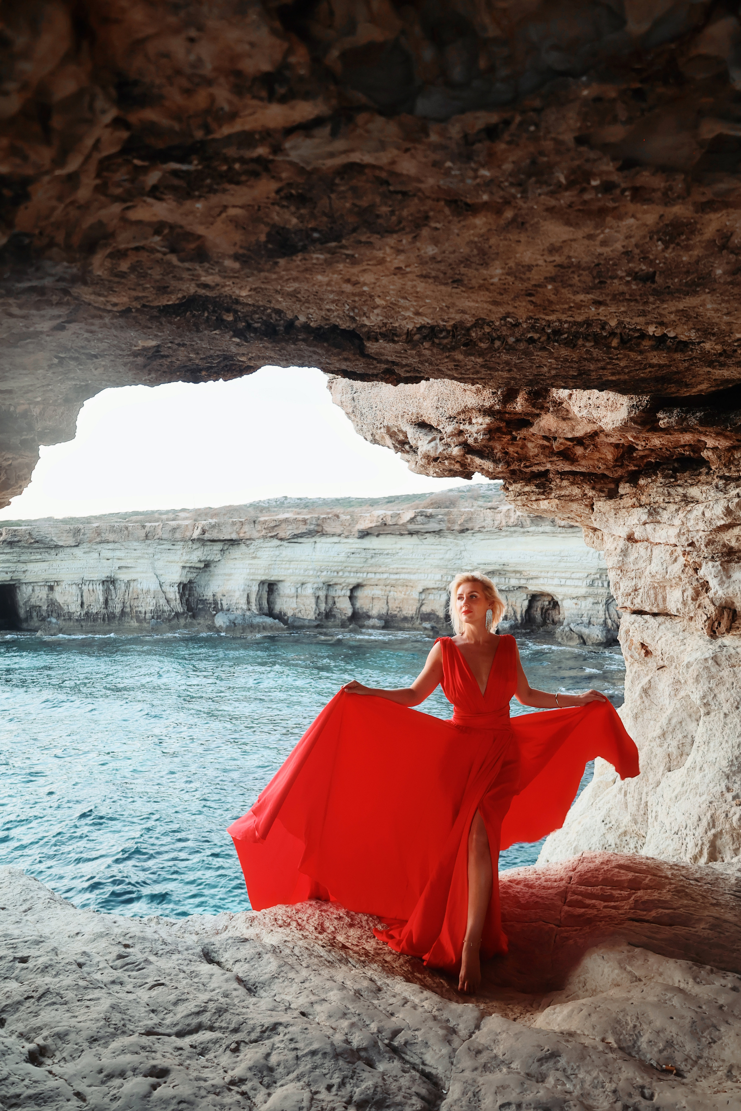 Индивидуальная фотосессия в летящем платье, Айя-Напа. Июнь, 2022. Kipriotka. Ваш фотограф на Кипре (Айя-Напа, Протарас)